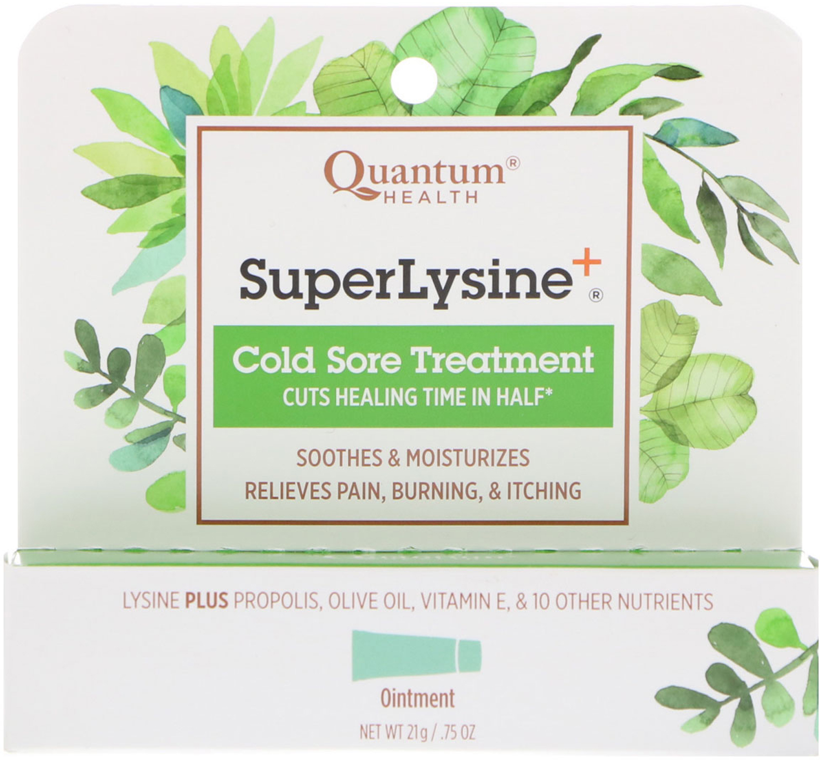 Quantum Health, Super Lisina + Tratamento para Queimaduras de Frio, 0,75 oz (21 g)