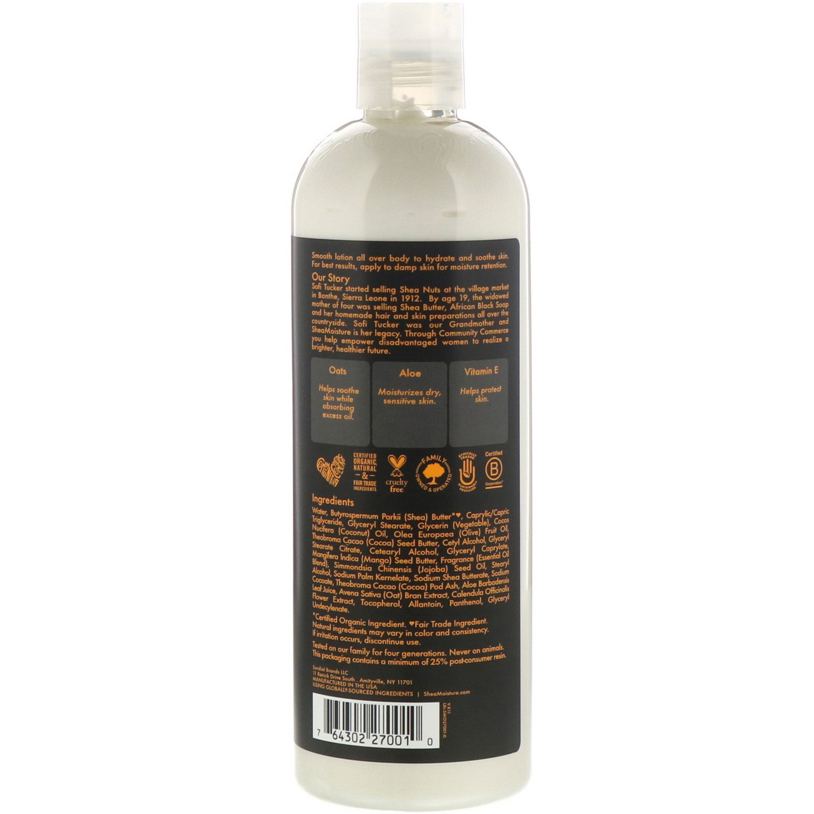 SheaMoisture, African Black Soap, Soothing Body Lotion, 13 oz (369 g) - Imagem 2