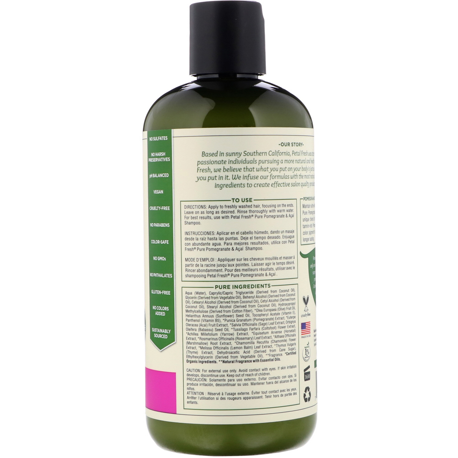 Petal Fresh, Pure, Color Protection Conditioner, Pomegranate & Acai, 16 fl oz (475 ml) - Imagem 2