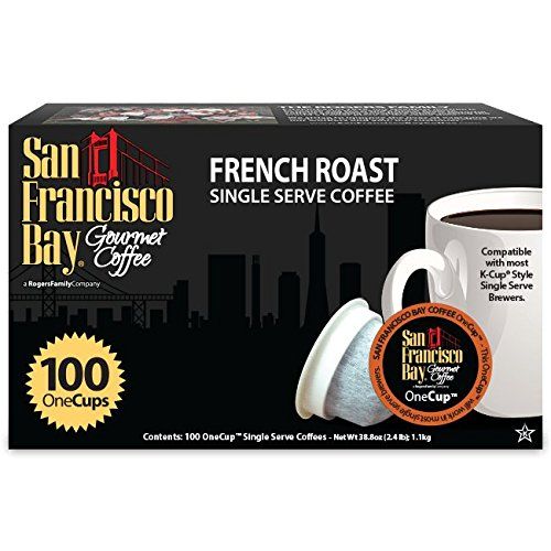 San Francisco Bay Gourmet Coffee French Roast Single Serve Cups K-Cups 100 Count