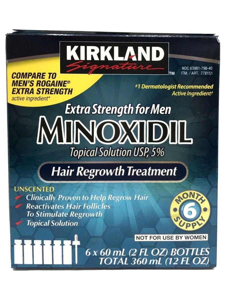 Kirkland Minoxidil 5% Extra Strength for Men 6 MONTH Supply