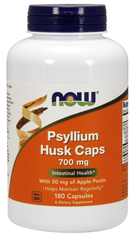 NOW Foods Psyllium Husk 750 mg - 180 Capsules