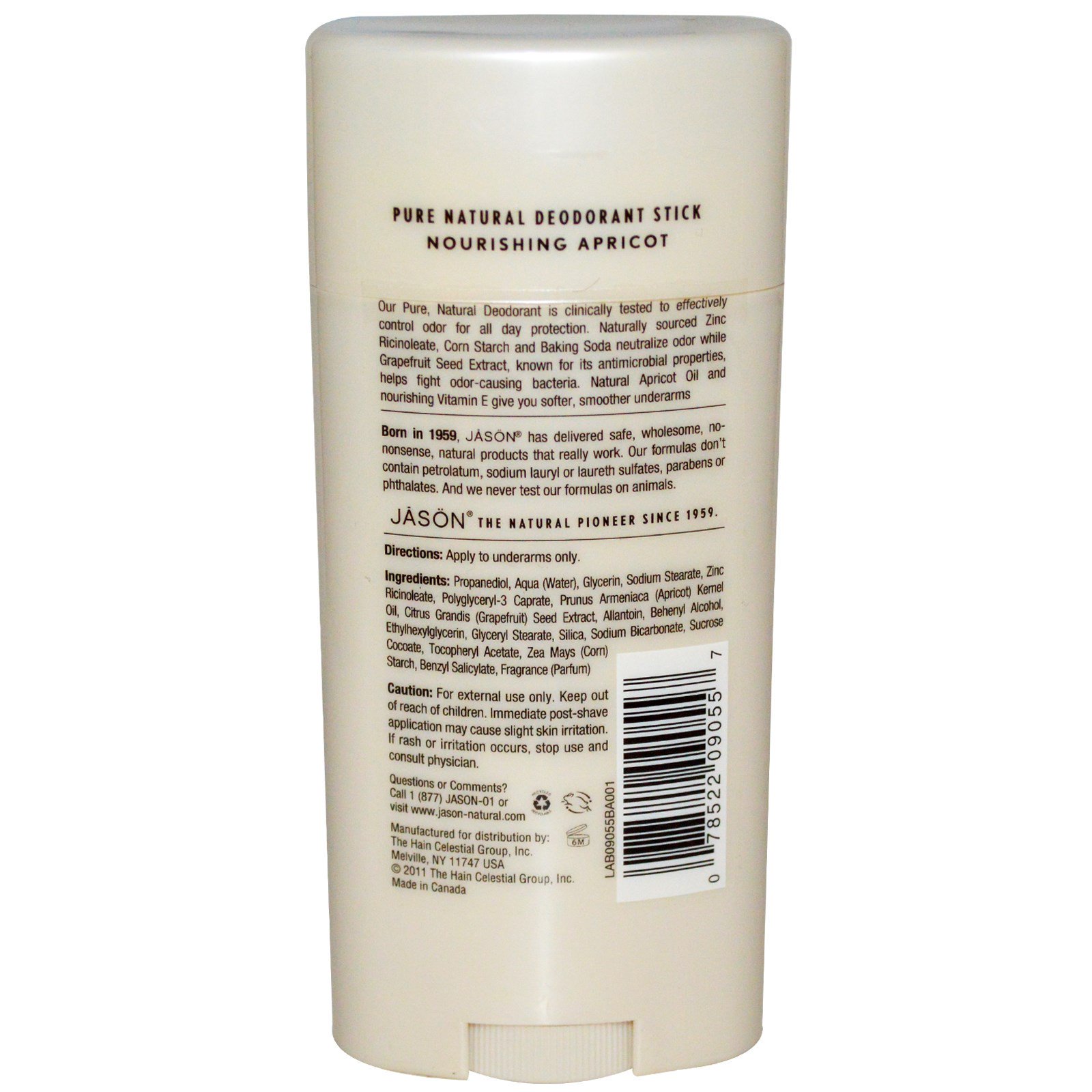 Jason Natural, Desodorante, Damasco Nutritivo, 2,5 oz (71 g) - Imagem 2