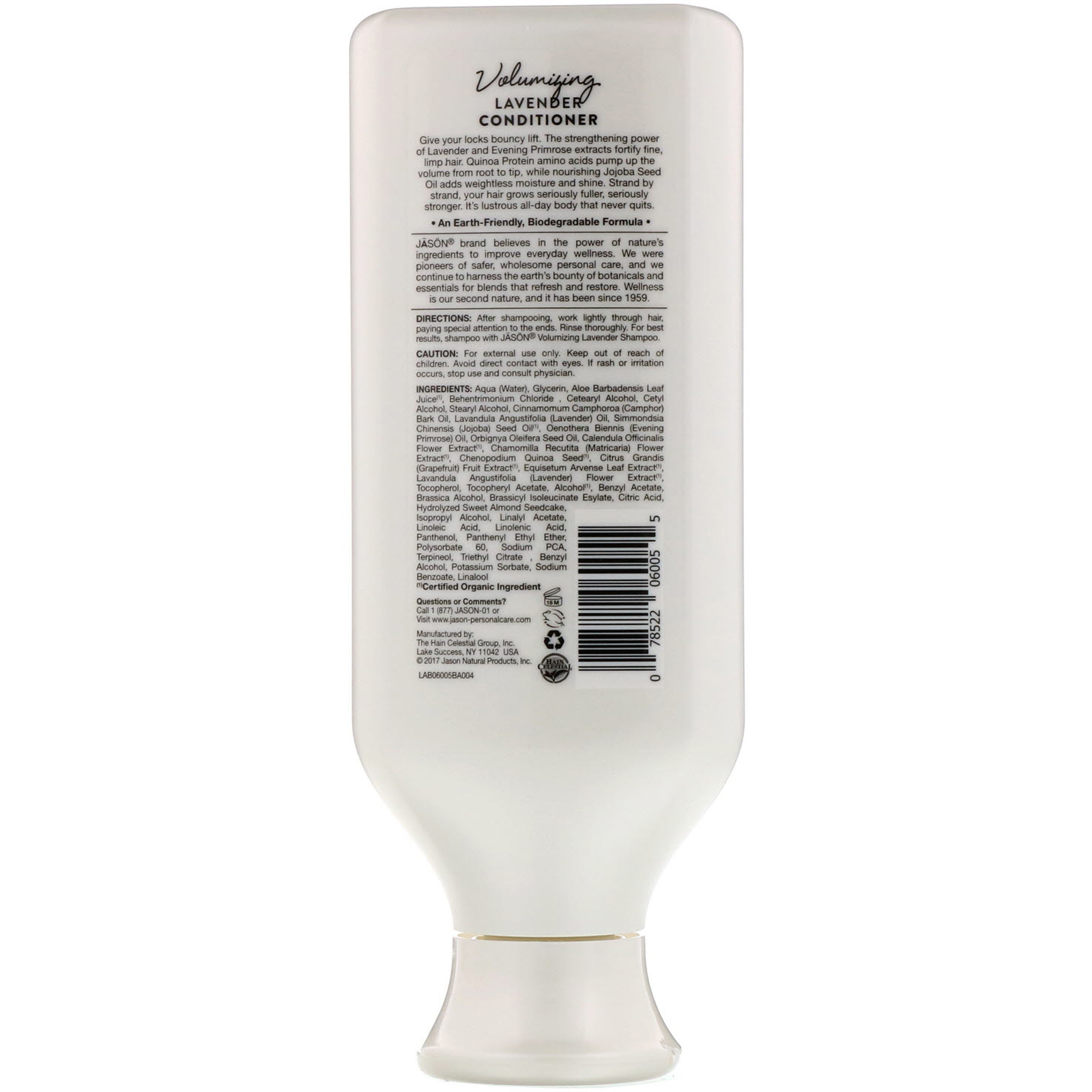 Jason Natural, Volumizing Conditioner, Lavender, 16 oz (454 g) - Imagem 2