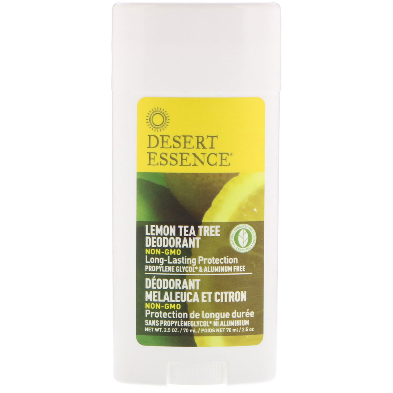 Desert Essence, Desodorante, Árvore do Chá e Limão, 2.5 oz (70 ml)