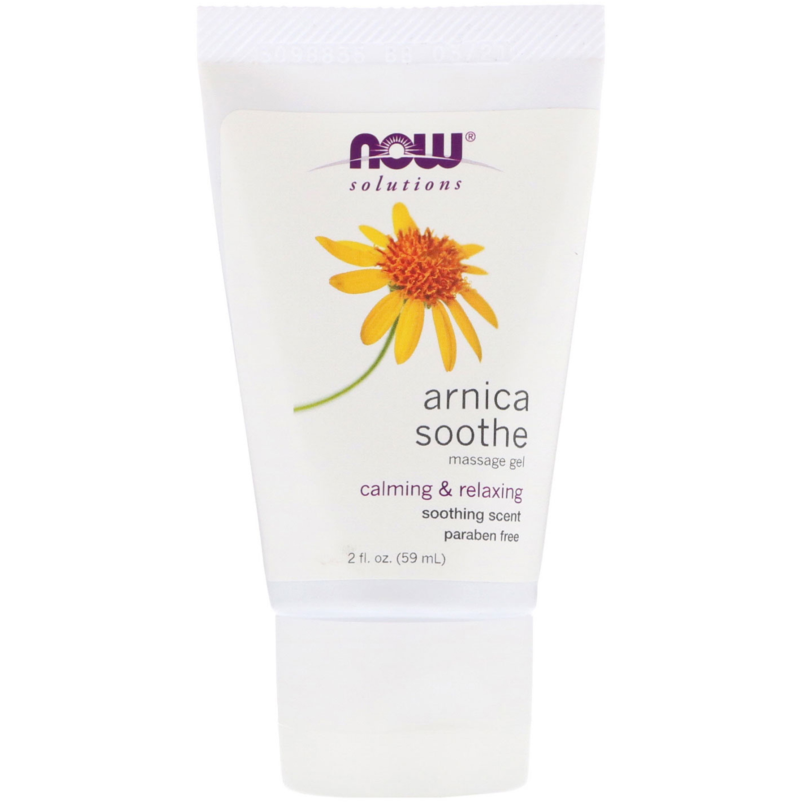 Now Foods, Solutions, Gel de Arnica para Massagem Calmante, 2 fl oz (59 ml)