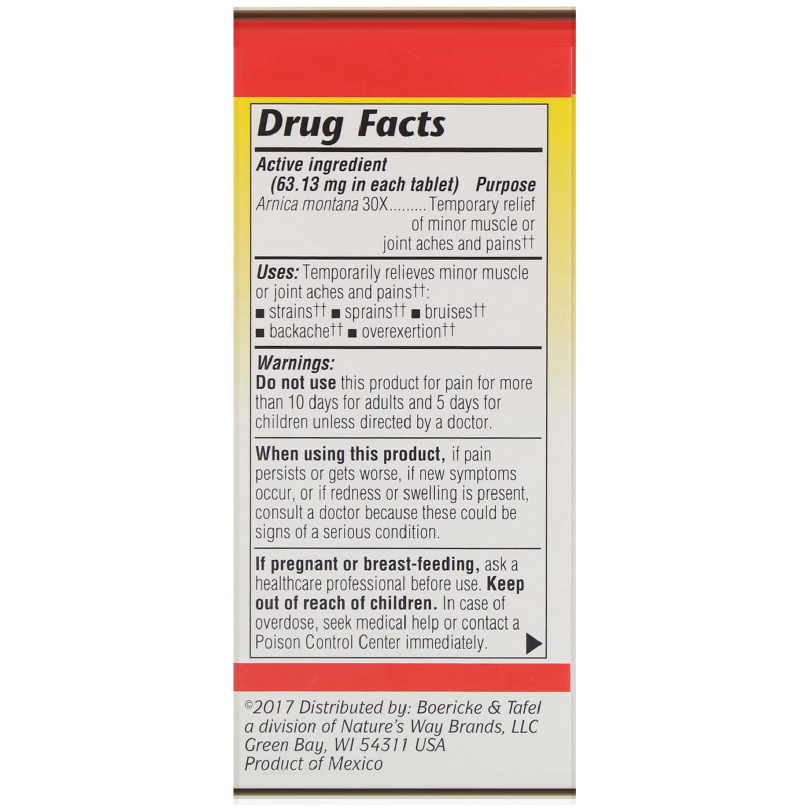 Boericke & Tafel, Arnica Montana 30X, 250 Tablets - Imagem 2