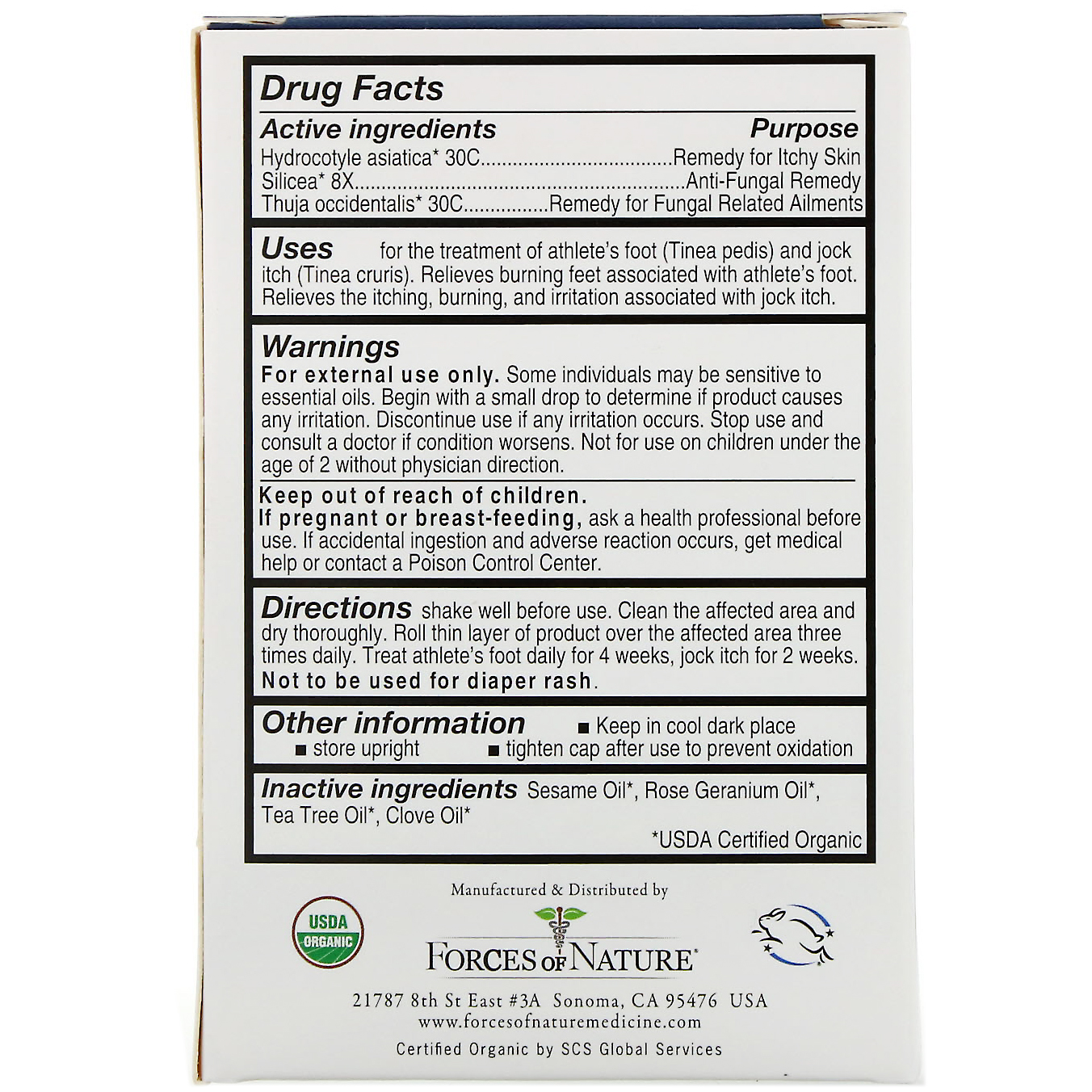 Forces of Nature, Roll-on para Controle de Pé de Atleta, 4 ml (14 oz) - Imagem 2