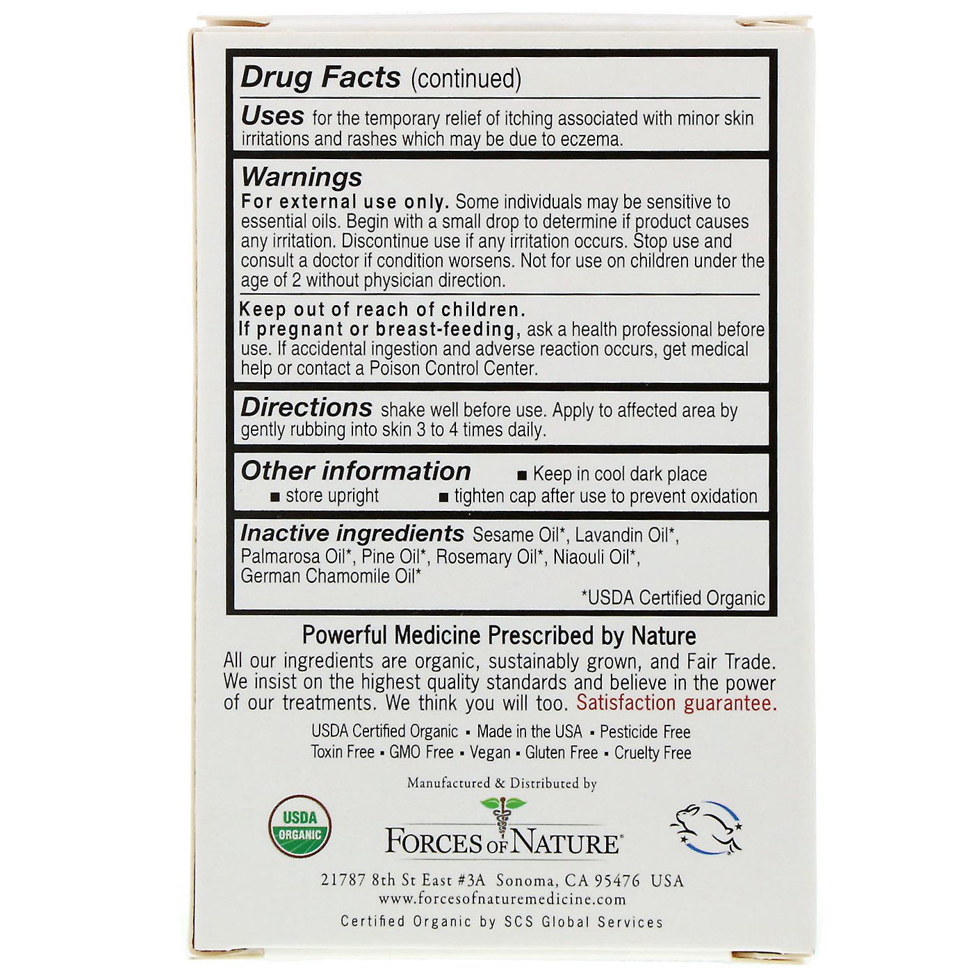 Forces of Nature, Controle para Eczema, 0,37 oz (11 ml) - Imagem 2