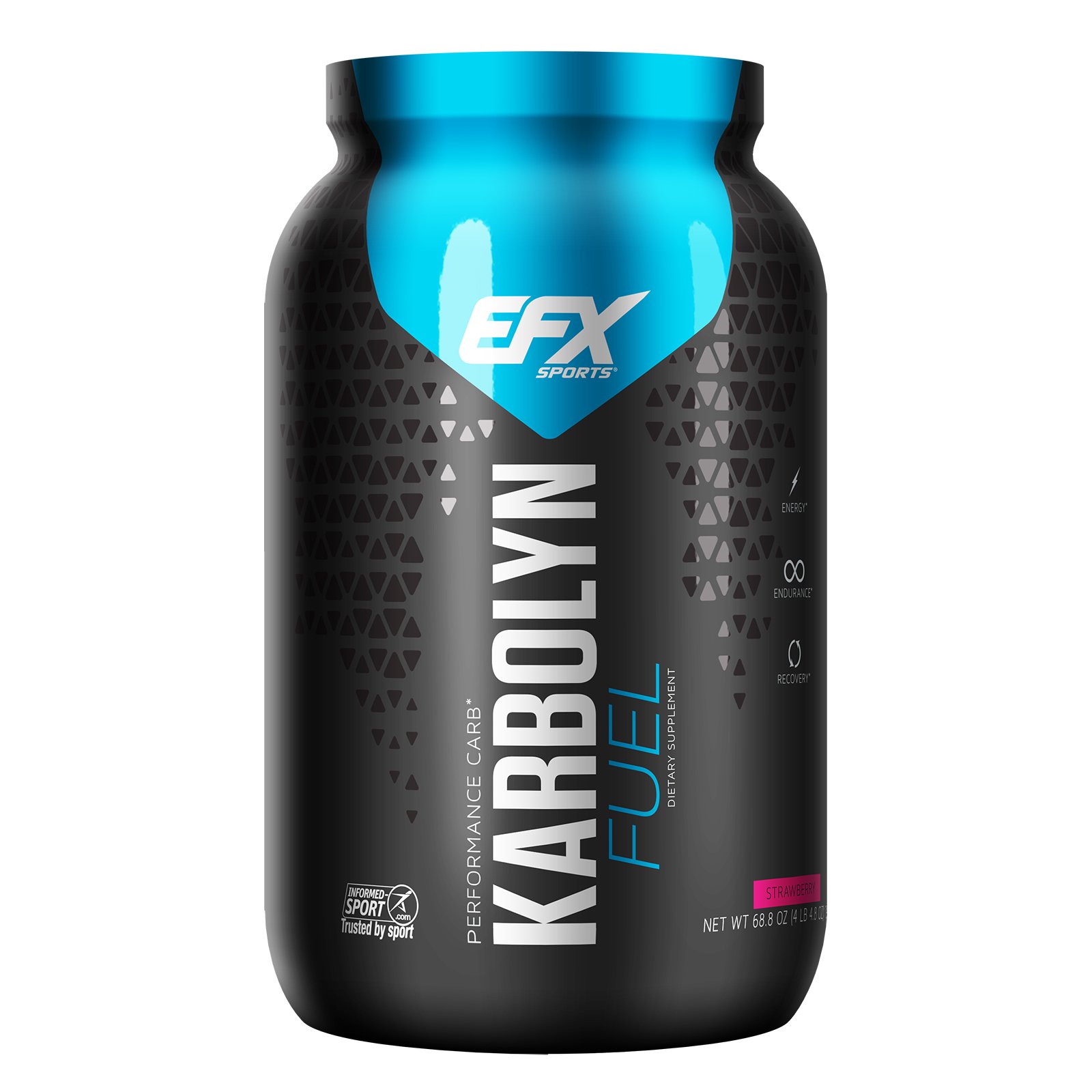 EFX Sports, Karbolyn Fuel, Morango, 4,3 lbs (2000 g)