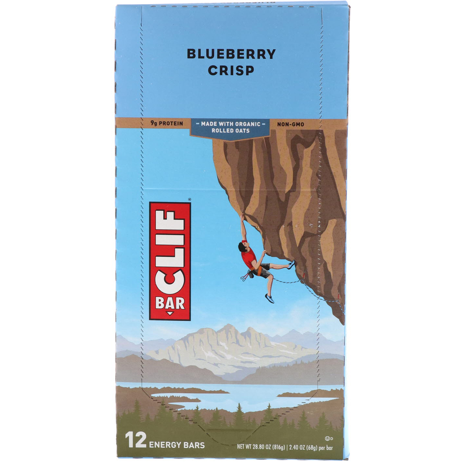 Clif Bar, Barrinha de Energia, Blueberry Crocante, 12 Barras, 2,40 oz (68 g) cada - Imagem 2