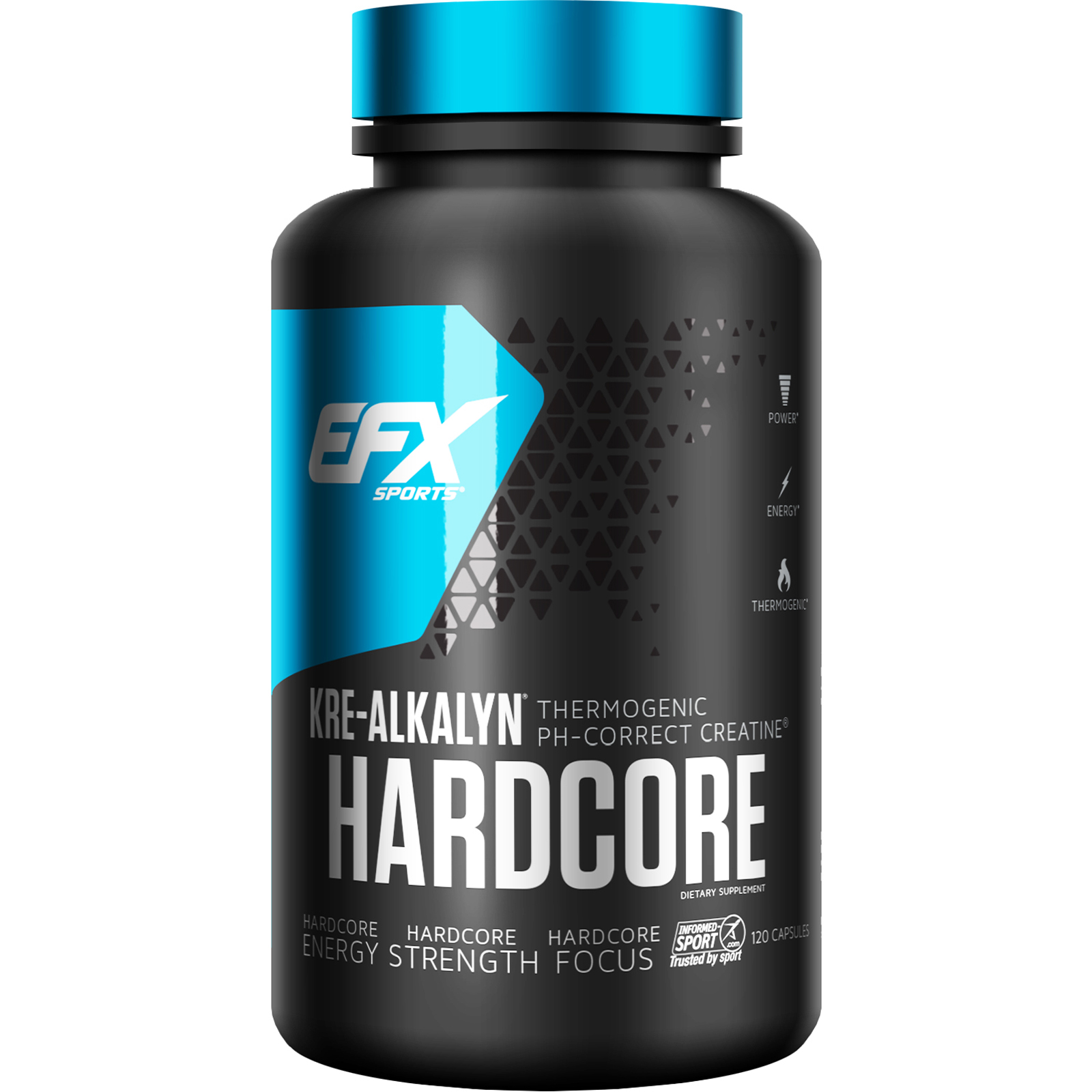 EFX Sports, Kre-Alkalyn Hardcore, 120 Cápsulas