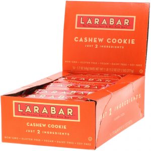 Comprar larabar, the original fruit & nut food bar, cashew cookie, 16 bars, 1. 7 oz (48 g) each preço no brasil barras energéticas barras nutricionais suplemento importado loja 69 online promoção - 18 de agosto de 2022