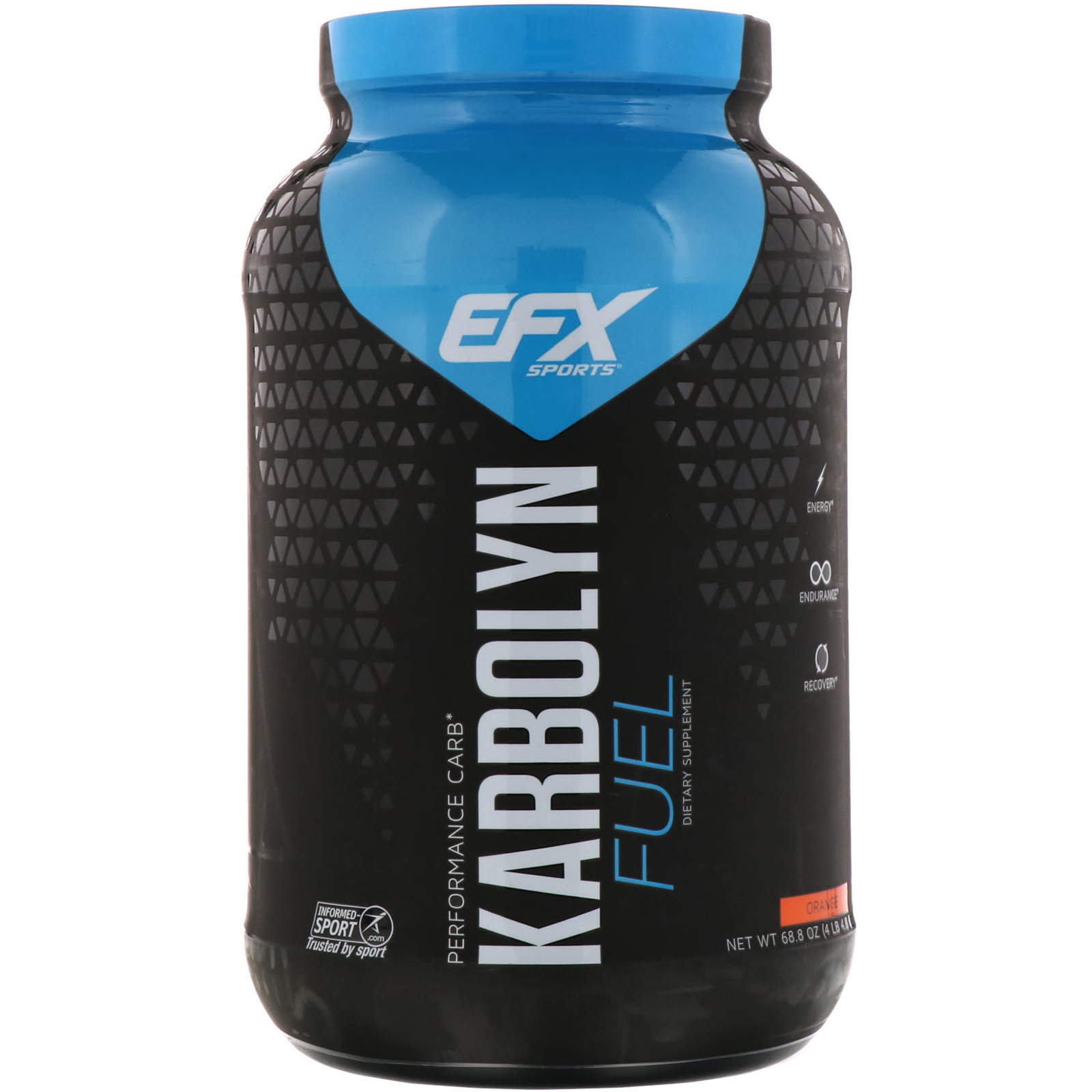 EFX Sports, Karbolyn Fuel, Laranja, 4,3 lbs (1950 g)