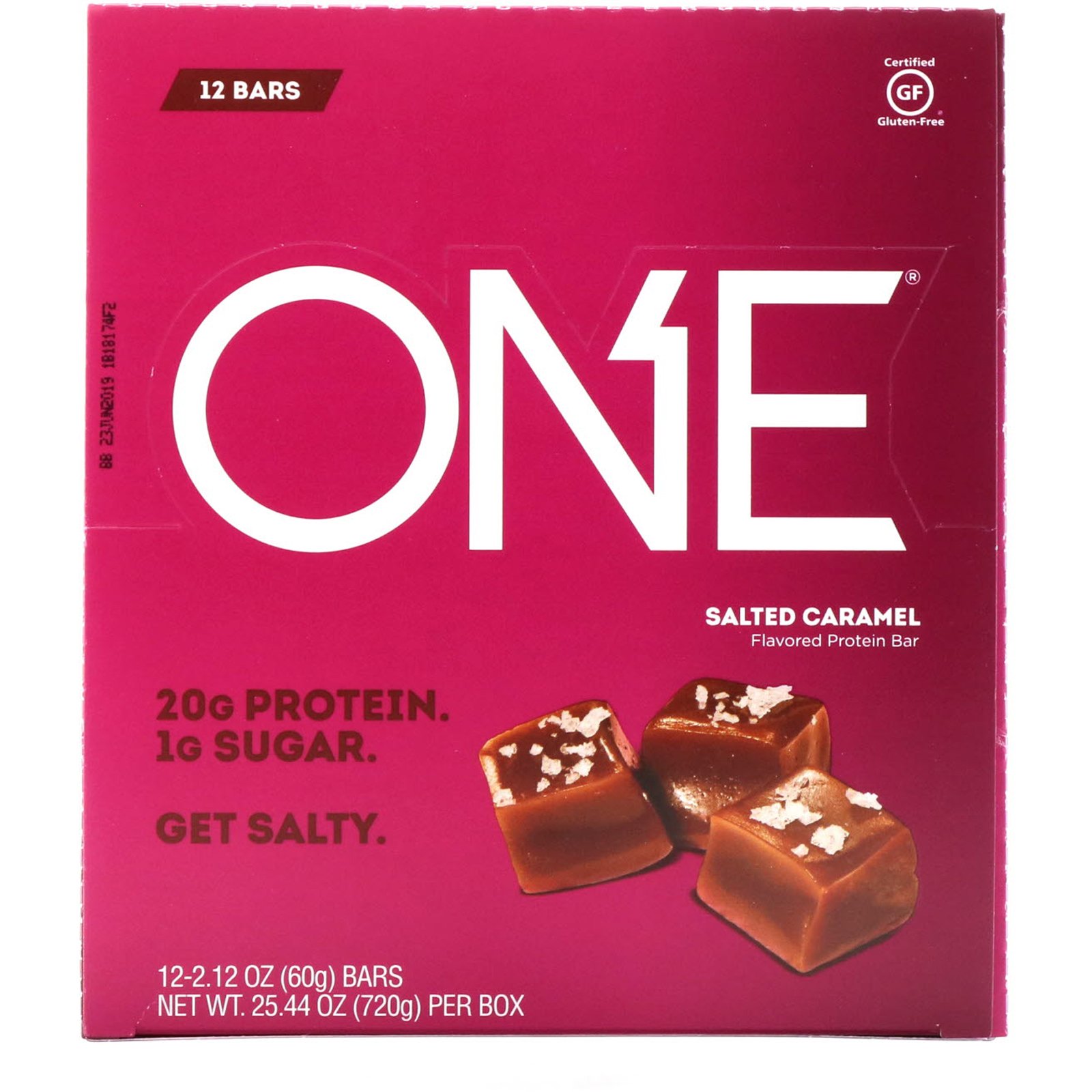 One Brands, ONE Bar, Salted Caramel, 12 Bars, 2.12 oz (60 g) Each - Imagem 2