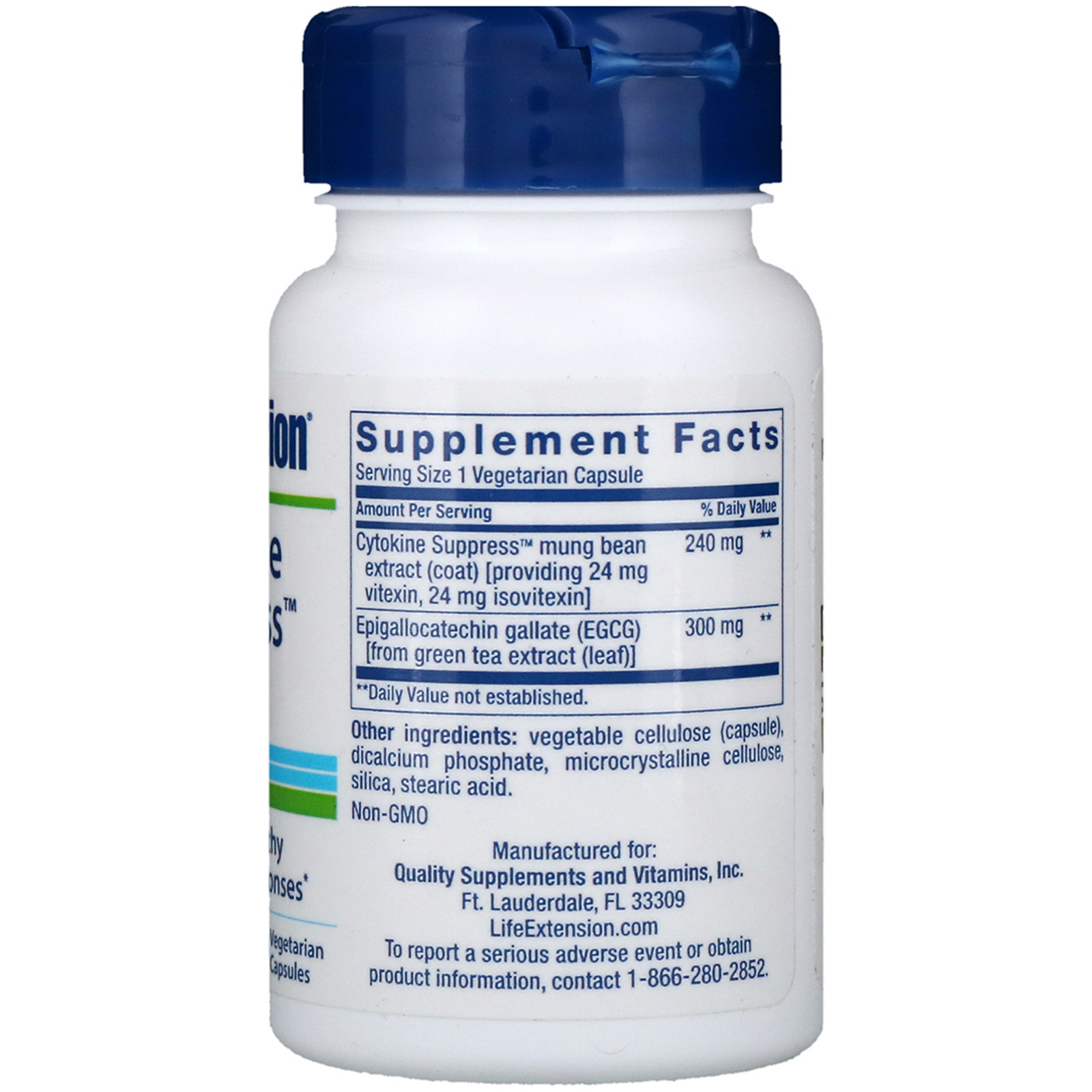Life Extension, Cytokine Suppress with EGCG, 30 Vegetarian Capsules - Imagem 2