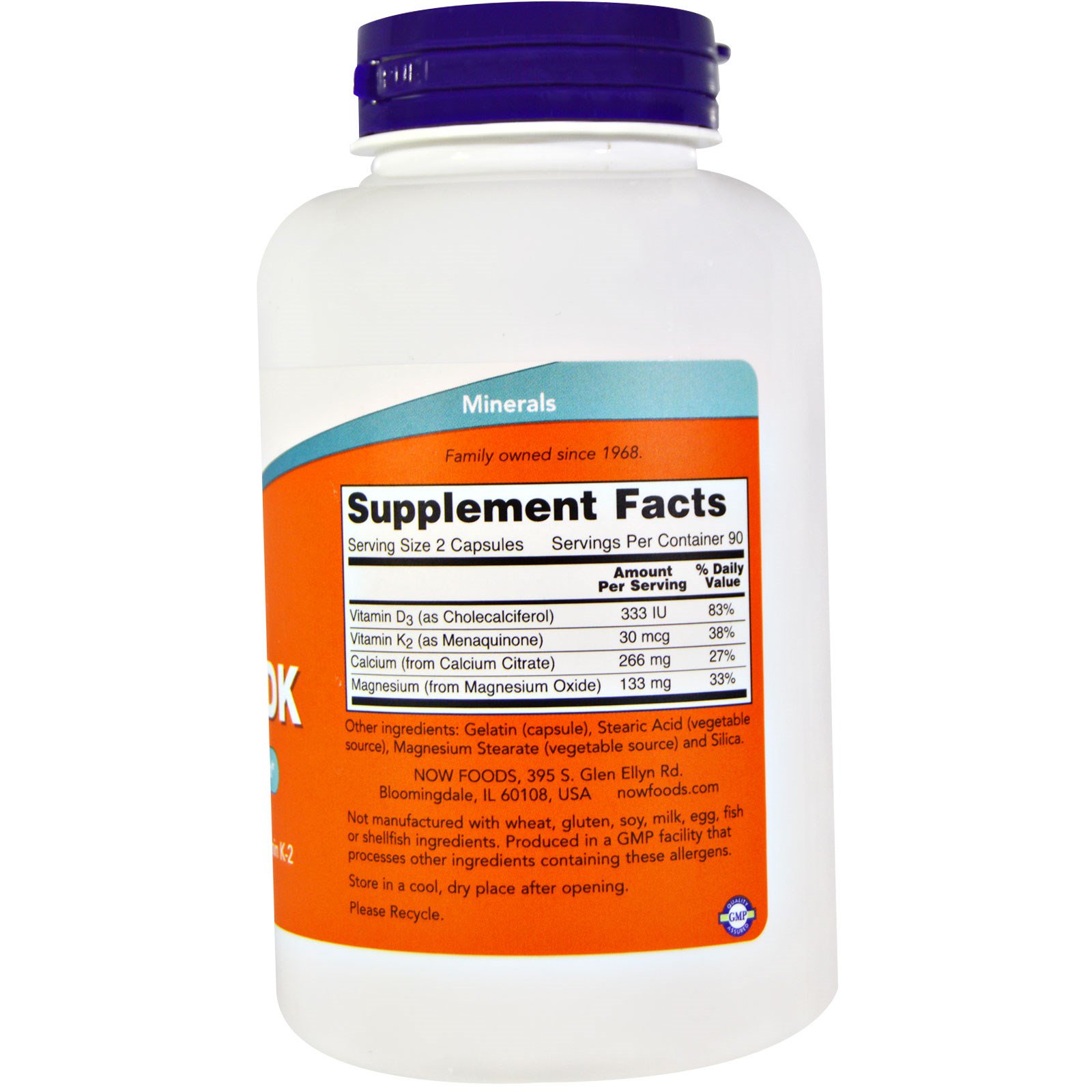 Now Foods, Cal-Mag DK, 180 cápsulas - Imagem 2