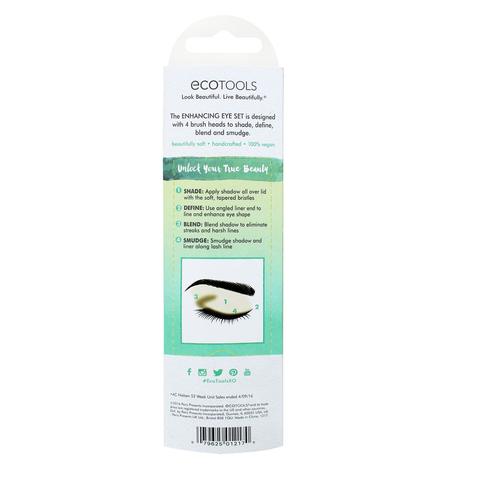EcoTools, Enhancing Eye Set, 4 Brush Heads - Imagem 3