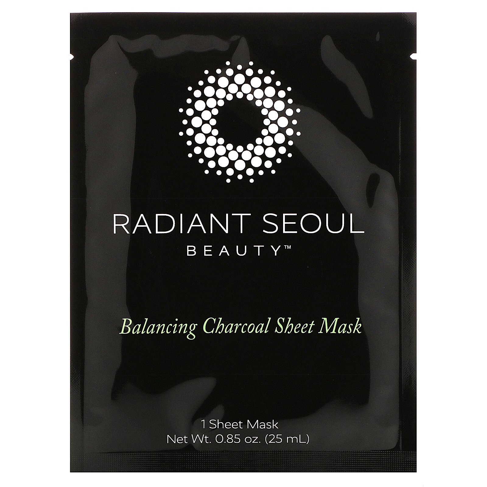 Radiant Seoul, Balancing Charcoal Sheet Masks, 5 Sheet Masks, 0.85 oz (25 ml) Each - Imagem 3