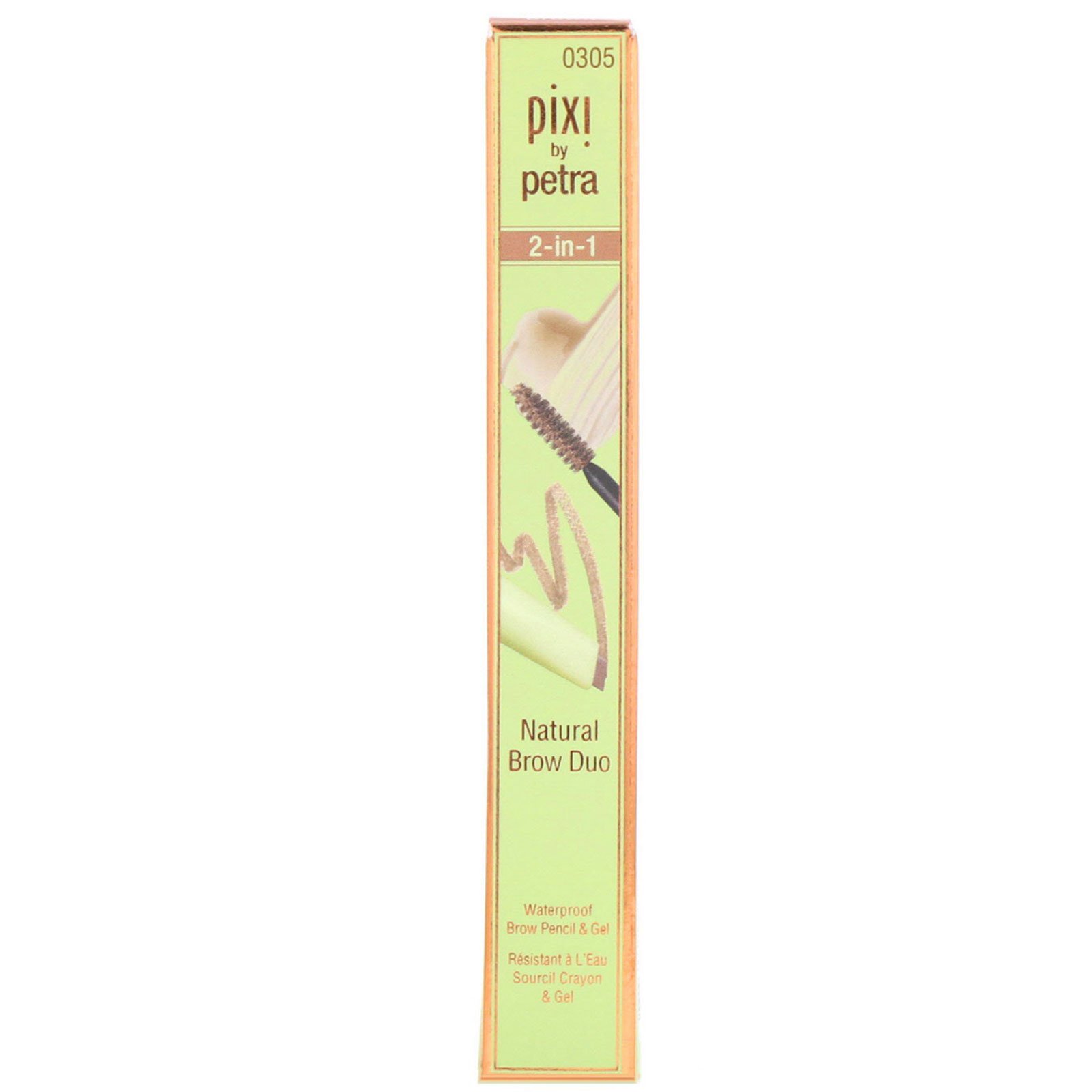 Pixi Beauty, 2-In-1 Natural Brow Duo, Waterproof Brow Pencil & Gel, Natural Brown, Pencil 0.007 oz (0.2 g) - Gel 0.084 fl oz (2.5 ml) - Imagem 2