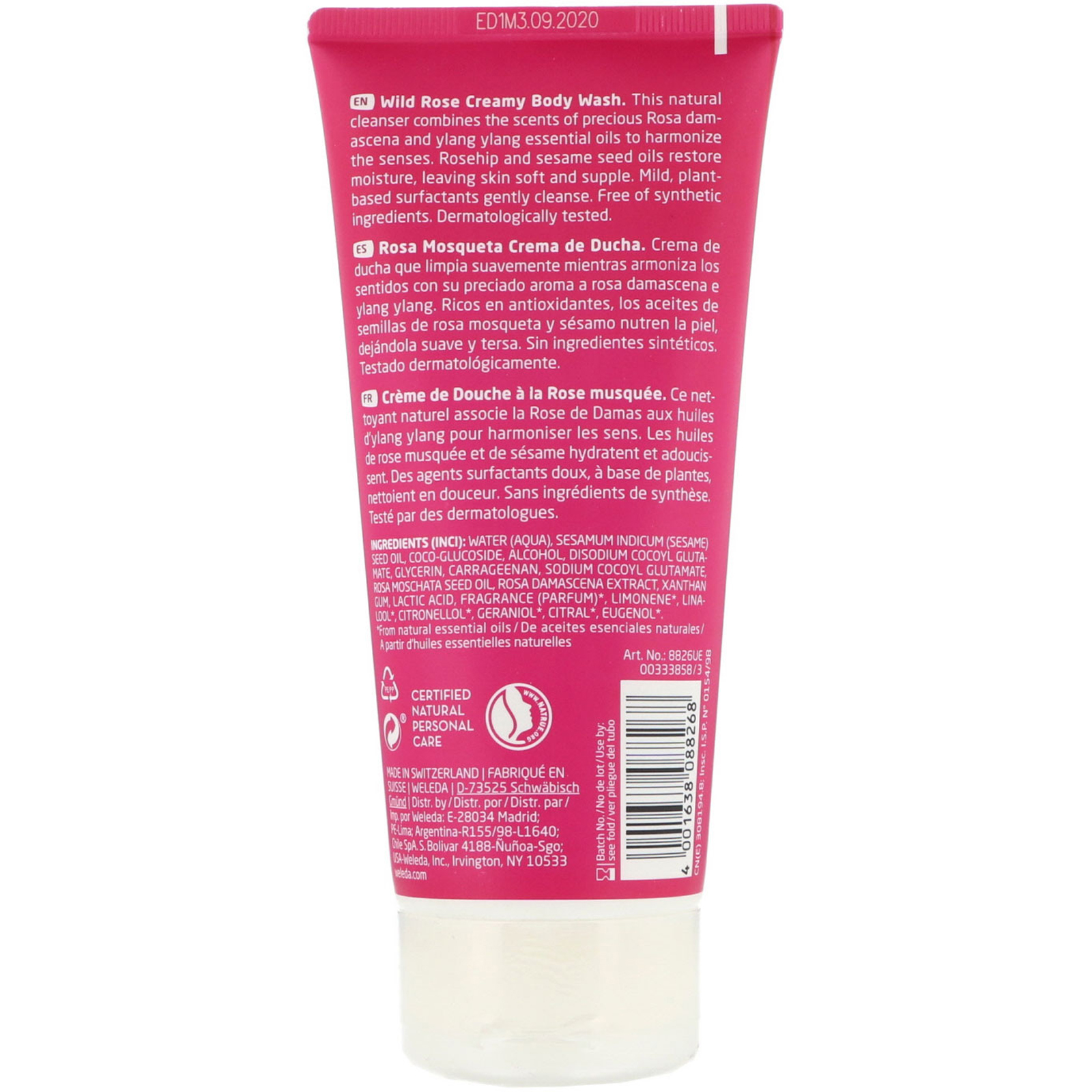 Weleda, Sabonete Líquido Cremoso Rosa Selvagem, 200 ml (6.8 fl oz) - Imagem 2