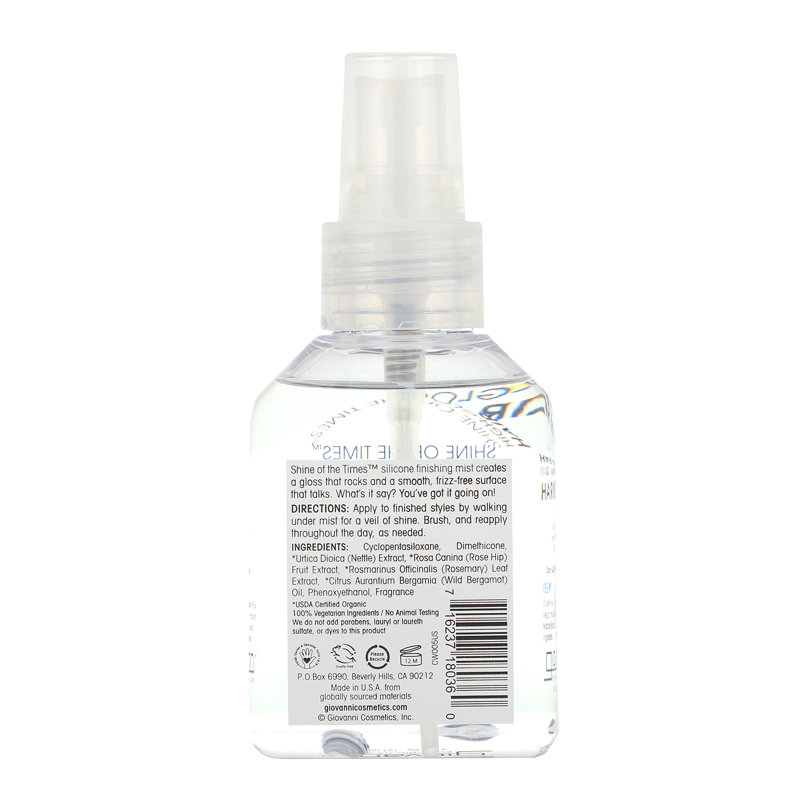 Giovanni, Brilho dos Tempos, Spray para Cabelos de Alto Brilho, 4,3 fl oz (127 ml) - Imagem 2