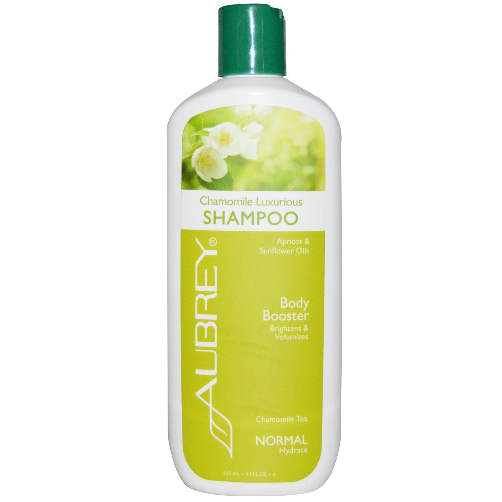 Aubrey Organics, Shampoo Luxuoso de Camomila, Estimulante para o Corpo, Normal, 11 fl oz (325 ml)