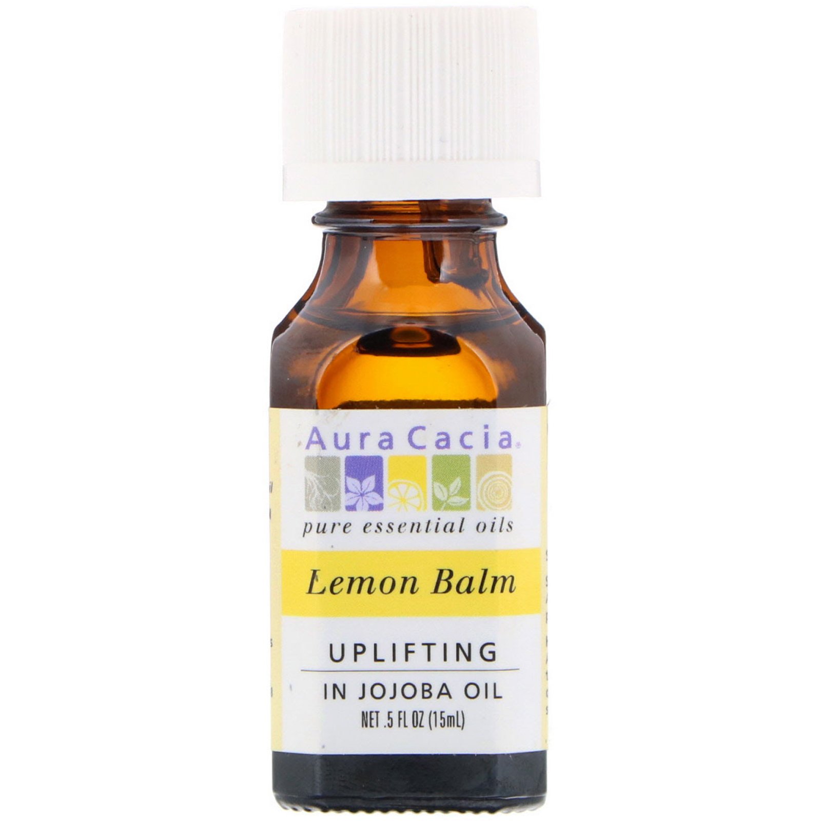 Aura Cacia, Erva-cidreira, Edificante, 0.5 fl oz (15 ml)