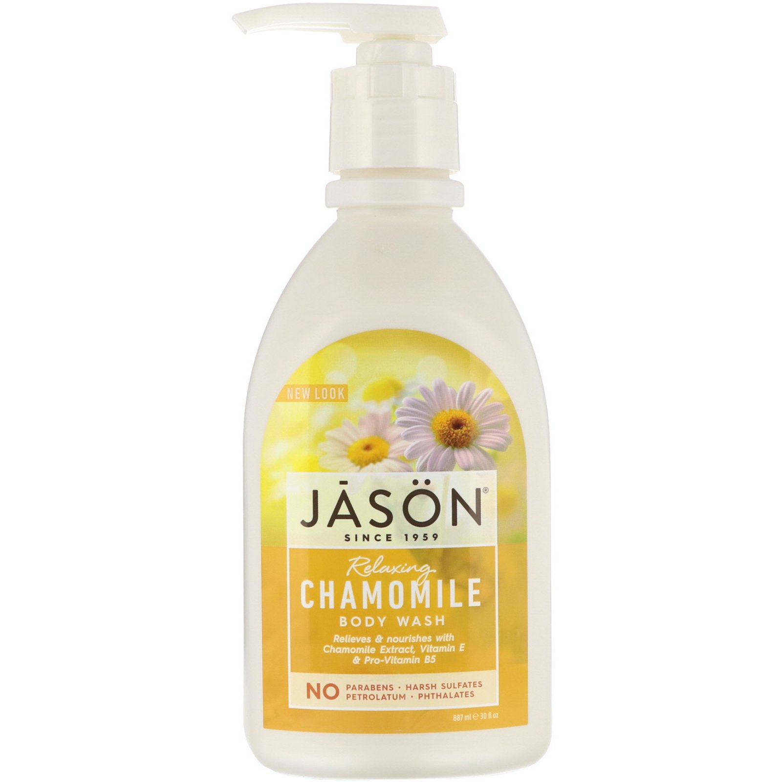 Jason Natural, Body Wash, Relaxing Chamomile, 30 fl oz (887 ml)