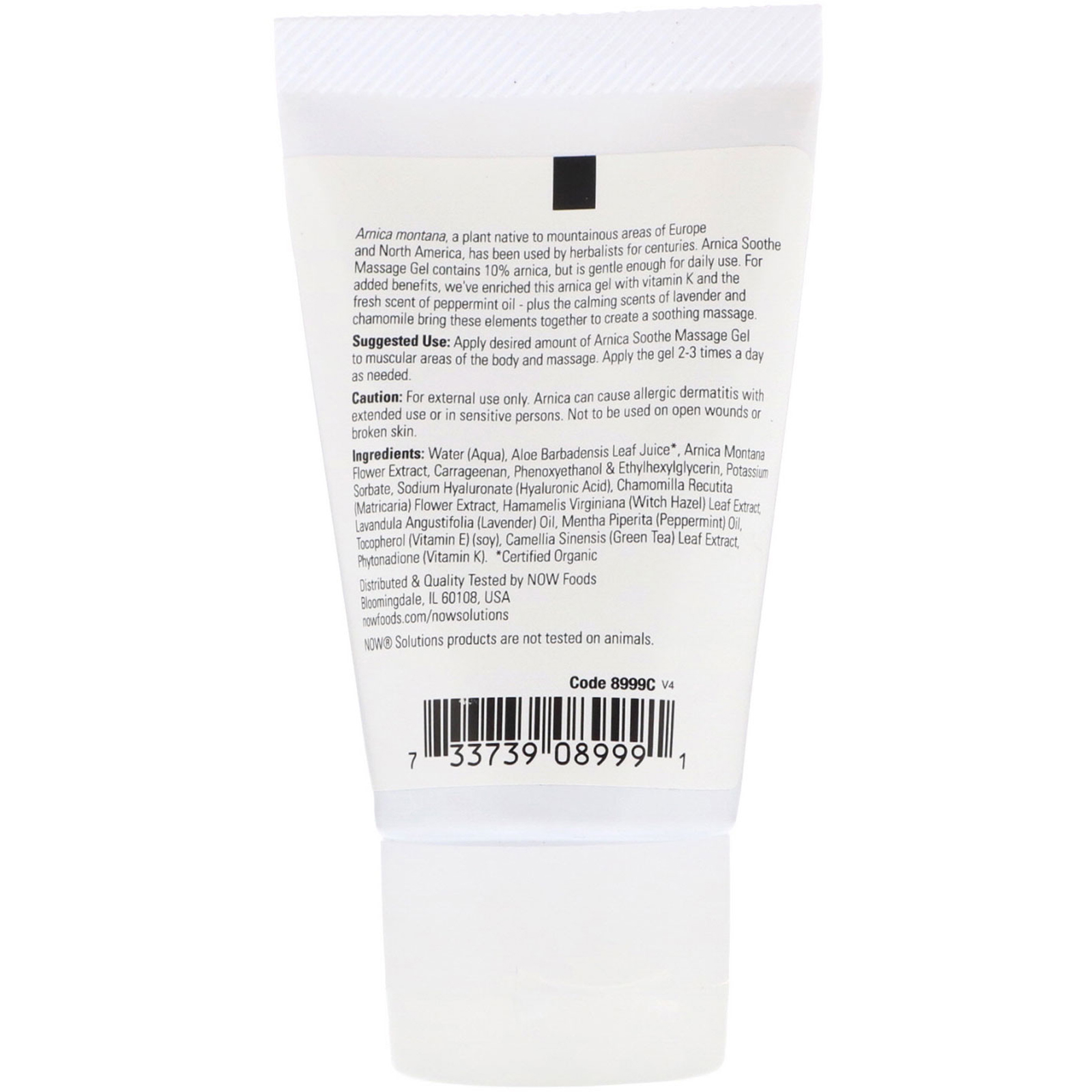 Now Foods, Solutions, Gel de Arnica para Massagem Calmante, 2 fl oz (59 ml) - Imagem 2