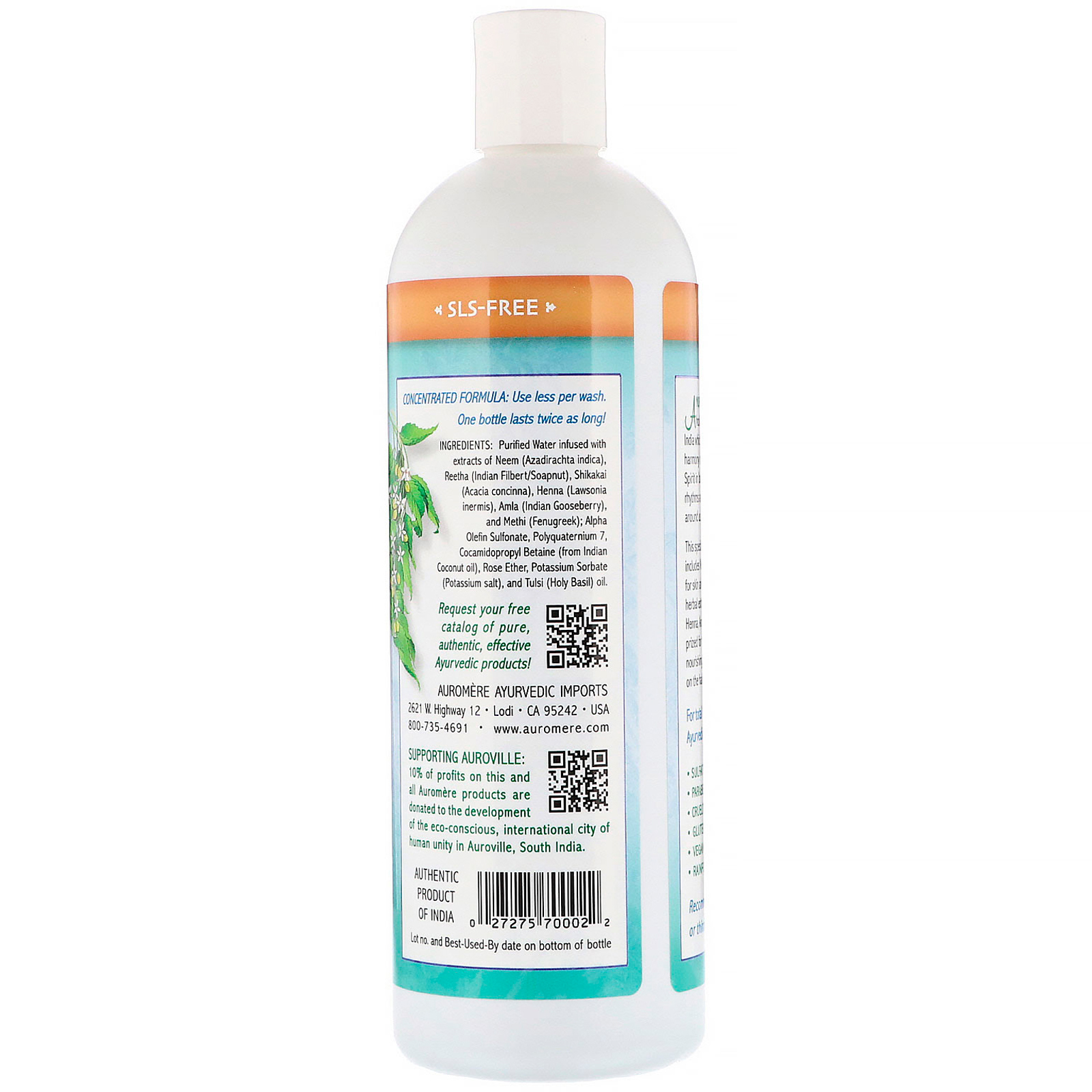Auromere, Shampoo de ayurvédica com Nim, Nim Plus 5, 16 fl oz (473 ml) - Imagem 2