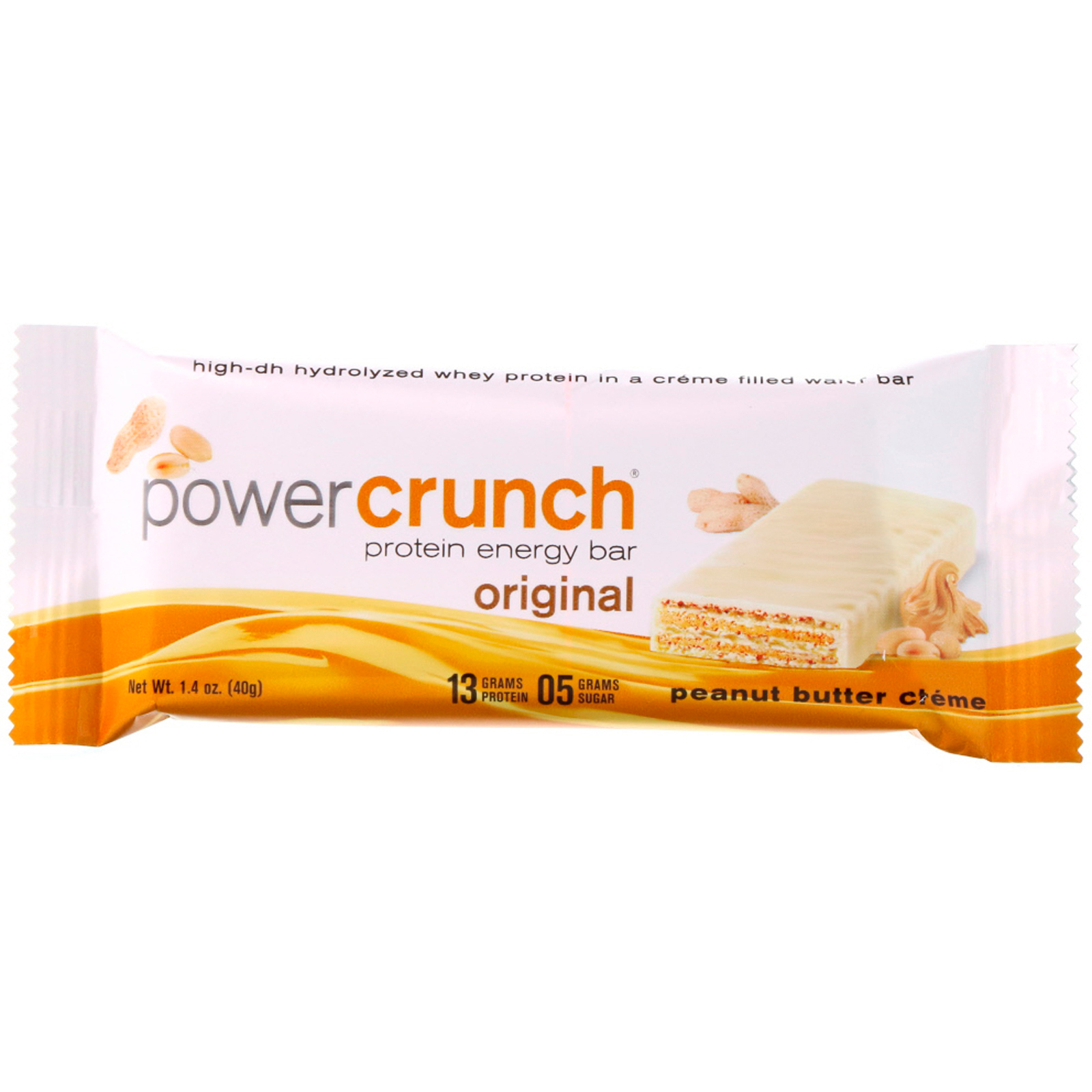 BNRG, Barra Energética de Proteína Power Crunch, Original, Manteiga de Amendoim e Creme, 12 Barras, 1,4 oz (40 g) Cada - Imagem 4