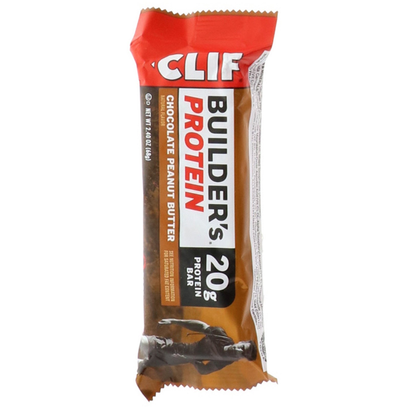 Clif Bar, Barra de Proteínas Builder's, Chocolate Manteiga de Amendoim, 12 Barras, 68 g (2,40 oz) Cada - Imagem 4