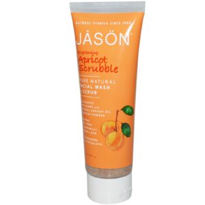 Jason Natural, Damasco Clareador Scrubble, Limpeza & Esfoliação Facial, 4 oz (113 g)