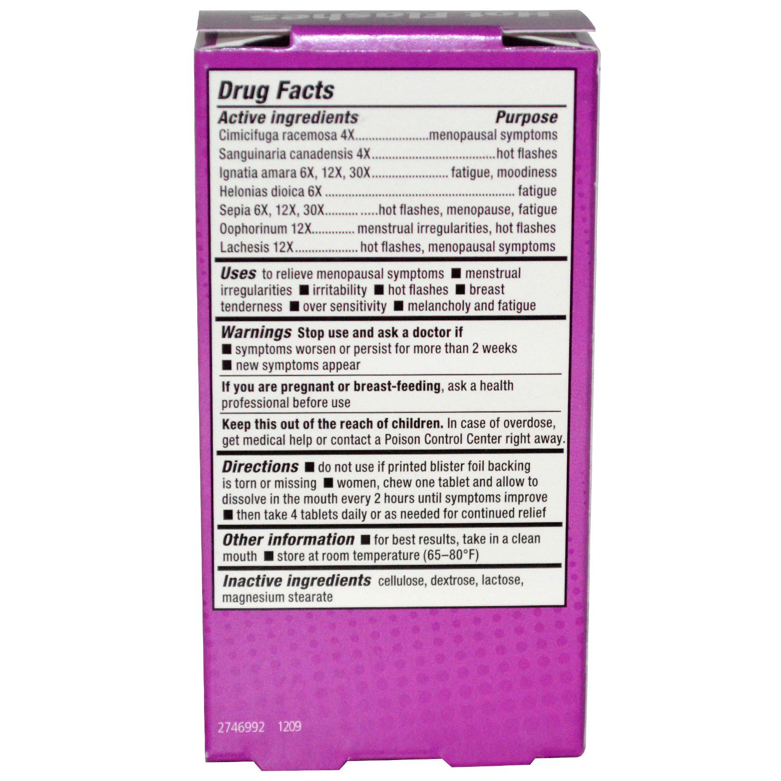 NatraBio, Hot Flashes Menopausa, 60 Comprimidos - Imagem 2