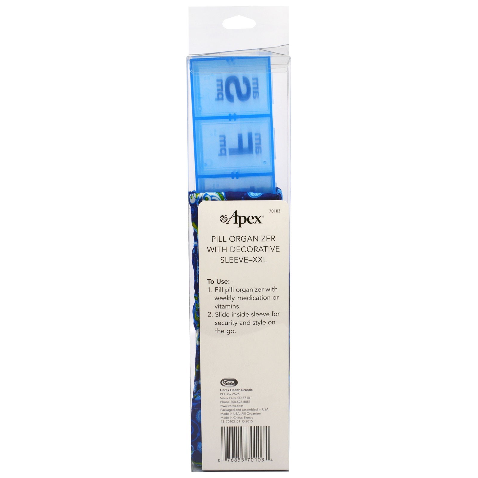 Apex, Organizador De Remédios Com Capa Decorativa, XXL, 1 unidade - Imagem 3