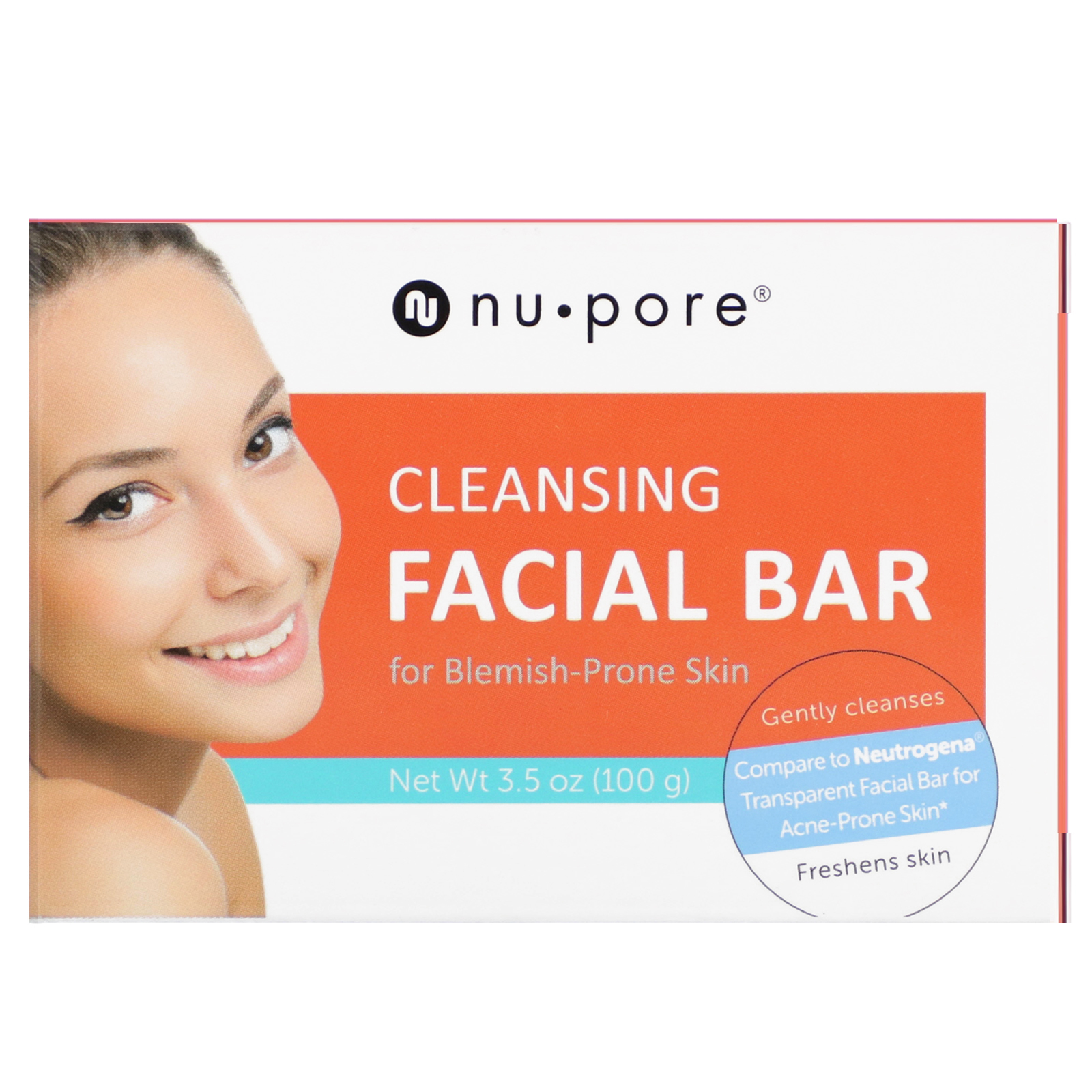 Nu-Pore, Cleansing Facial Bar for Blemish-Prone Skin, 3.5 oz (100 g) - Imagem 2