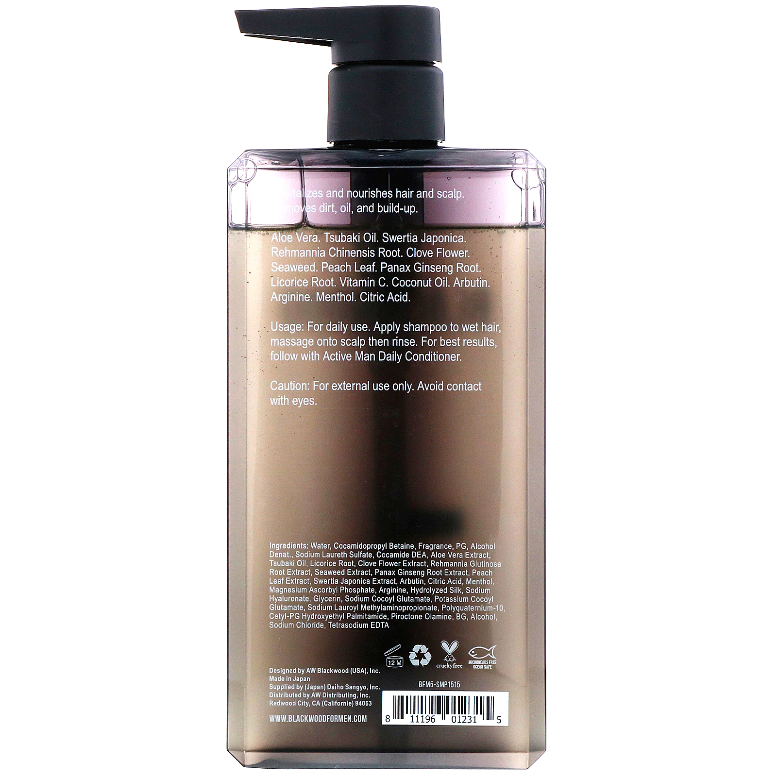 Blackwood For Men, Shampoo Active Man Daily, masculino, 448,04 ml - Imagem 2