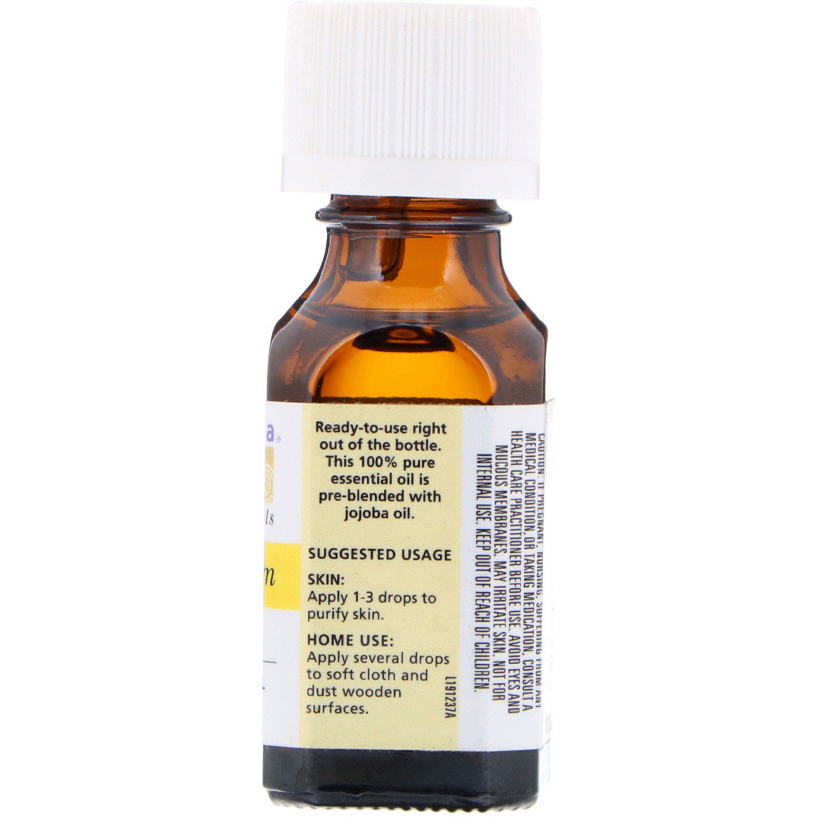 Aura Cacia, Erva-cidreira, Edificante, 0.5 fl oz (15 ml) - Imagem 2