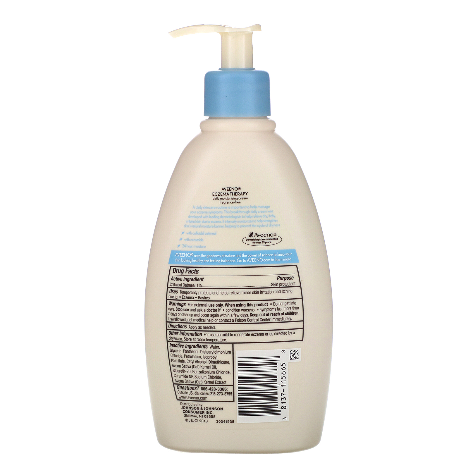 Aveeno, Tratamento de Eczema, Creme Hidratante, 354 ml (12 fl oz) - Imagem 2