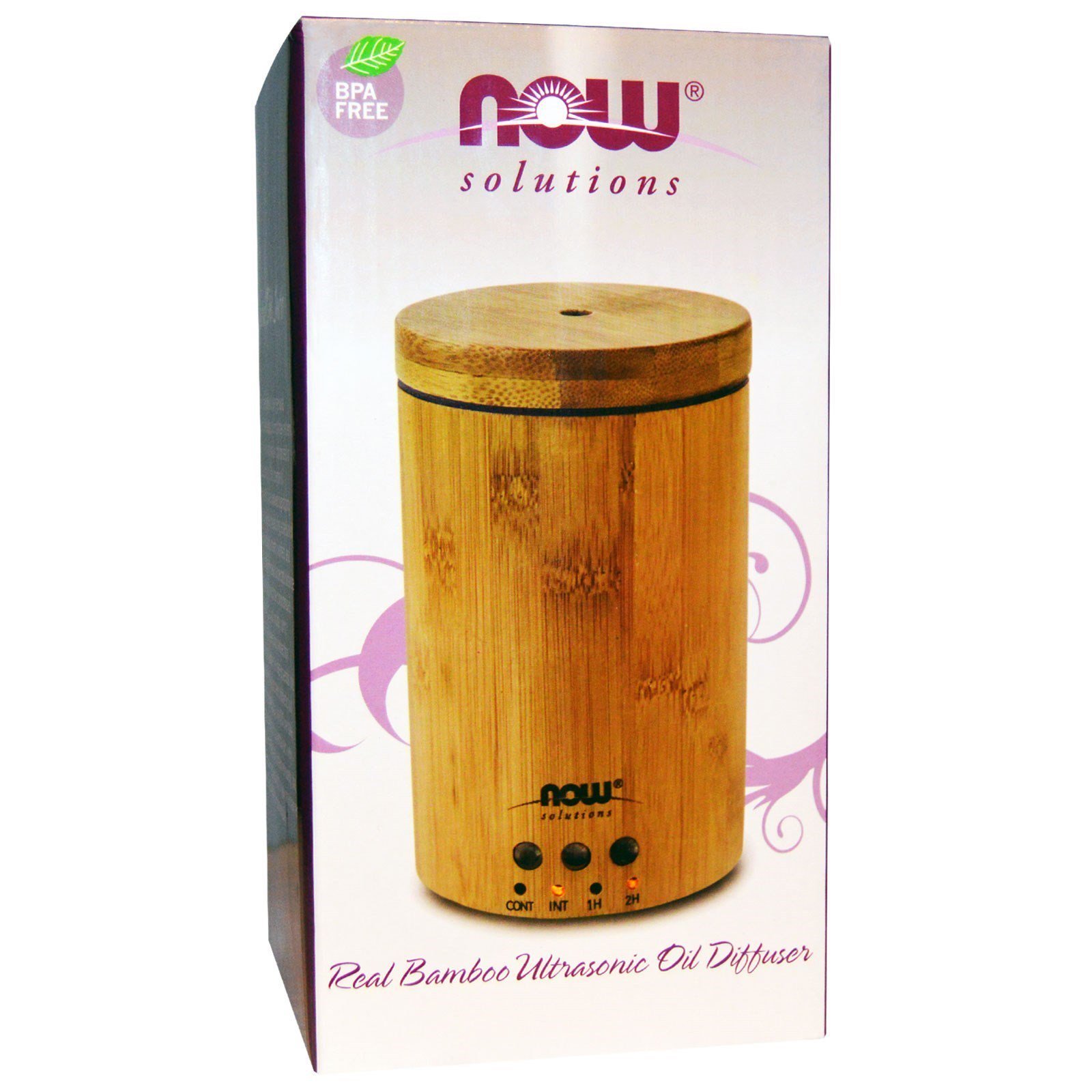 Now Foods, Solutions, Difusor de Óleo Ultrassônico, Bambu Real, 1 Difusor - Imagem 2