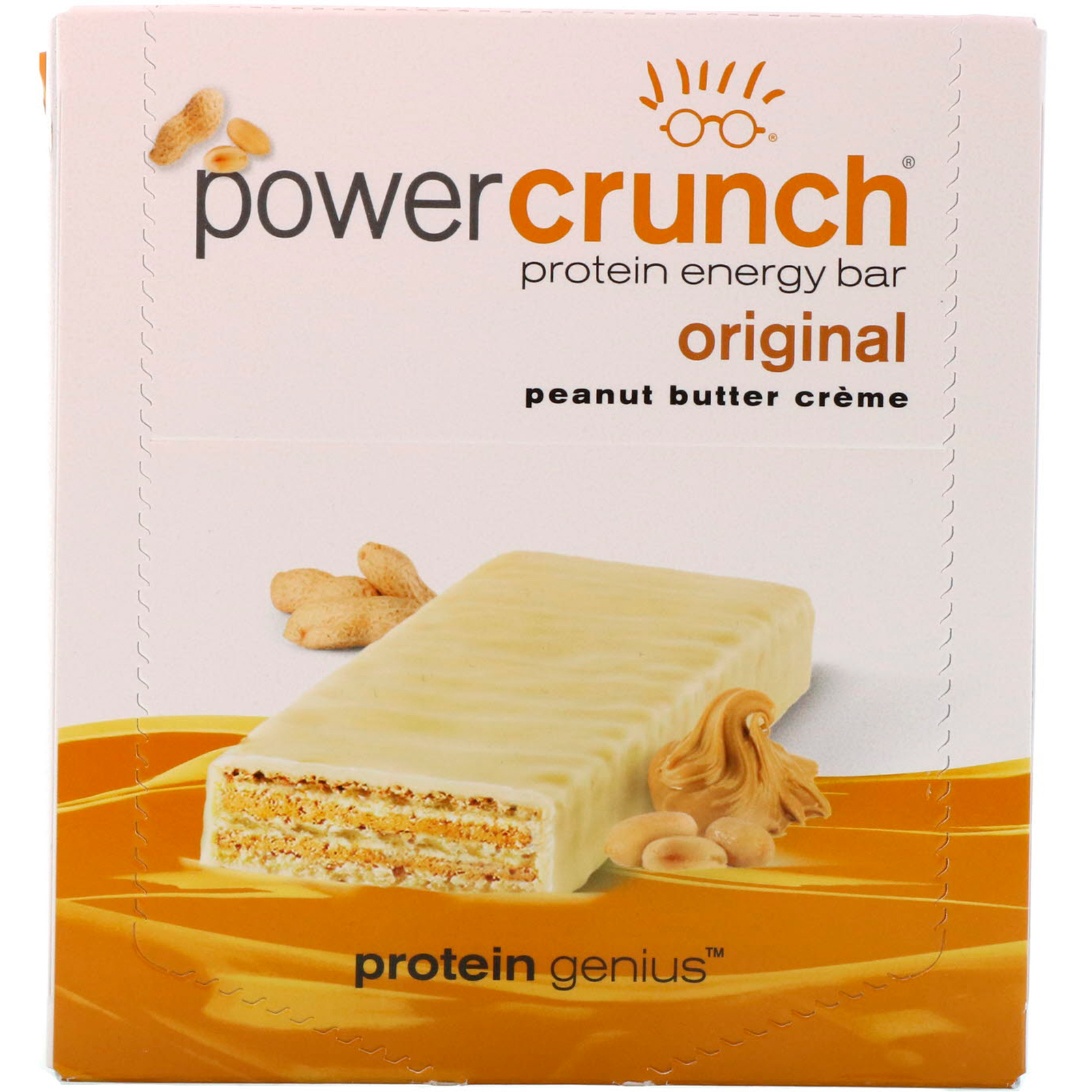 BNRG, Barra Energética de Proteína Power Crunch, Original, Manteiga de Amendoim e Creme, 12 Barras, 1,4 oz (40 g) Cada - Imagem 2