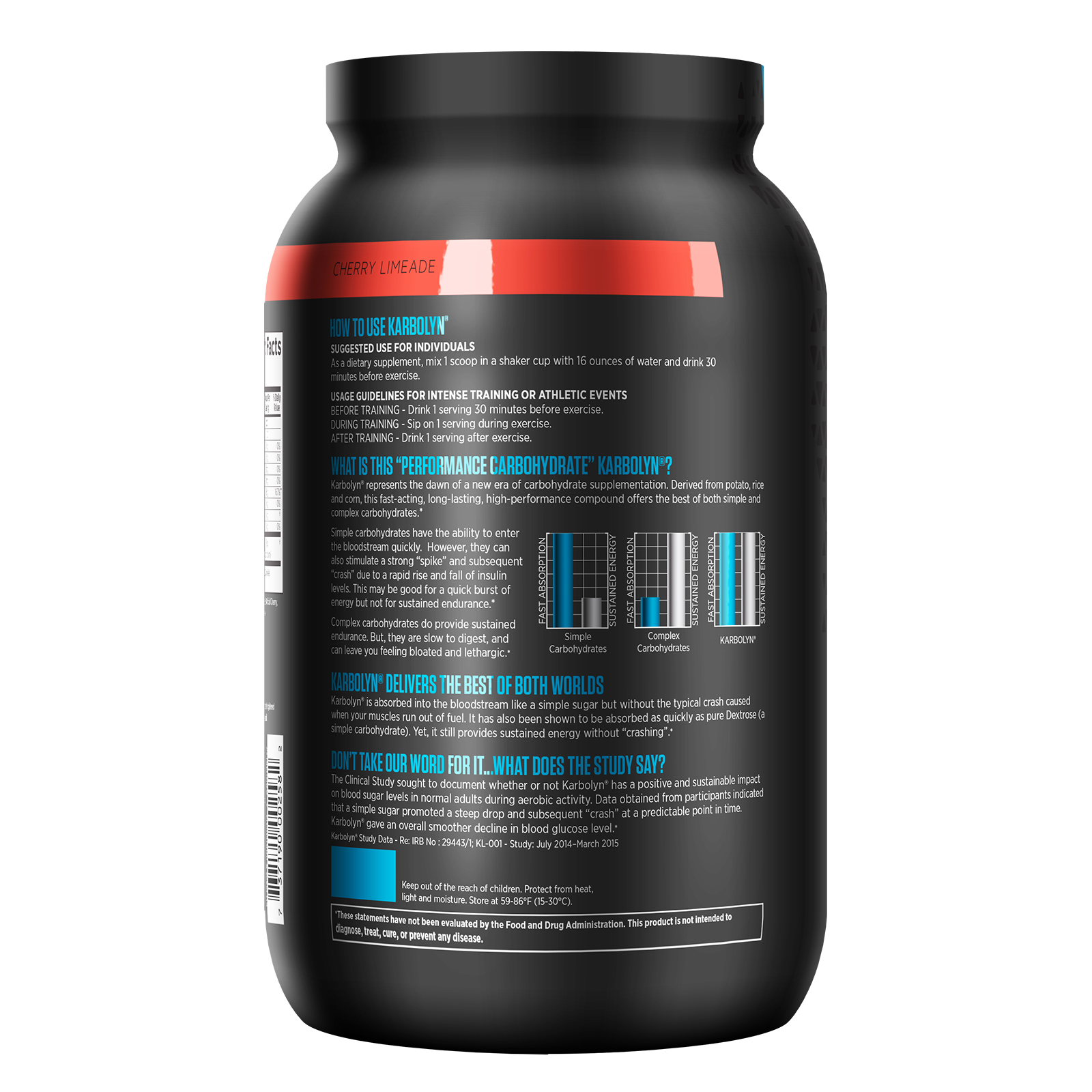 EFX Sports, Karbolyn Fuel, Cherry Limeade, 4 lbs (1950 g) - Imagem 2