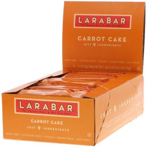 Comprar larabar, the original fruit & nut food bar, carrot cake, 16 bars, 1. 6 oz (45 g) each preço no brasil barras energéticas barras nutricionais suplemento importado loja 35 online promoção - 18 de agosto de 2022