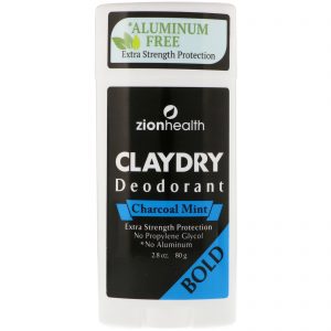 Comprar zion health, bold, claydry deodorant, charcoal mint, 2. 8 oz (80 g) preço no brasil banho & beleza cuidados pessoais desodorante suplemento importado loja 45 online promoção -