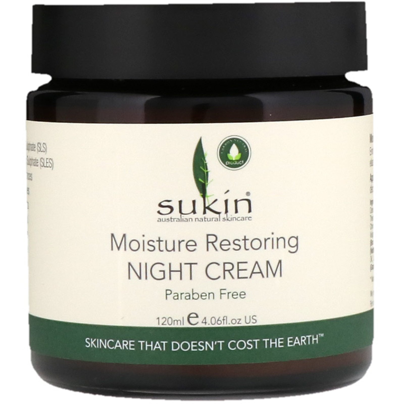 Sukin, Creme Hidratante Restaurador Noturno, 4,06 fl oz (120 ml)