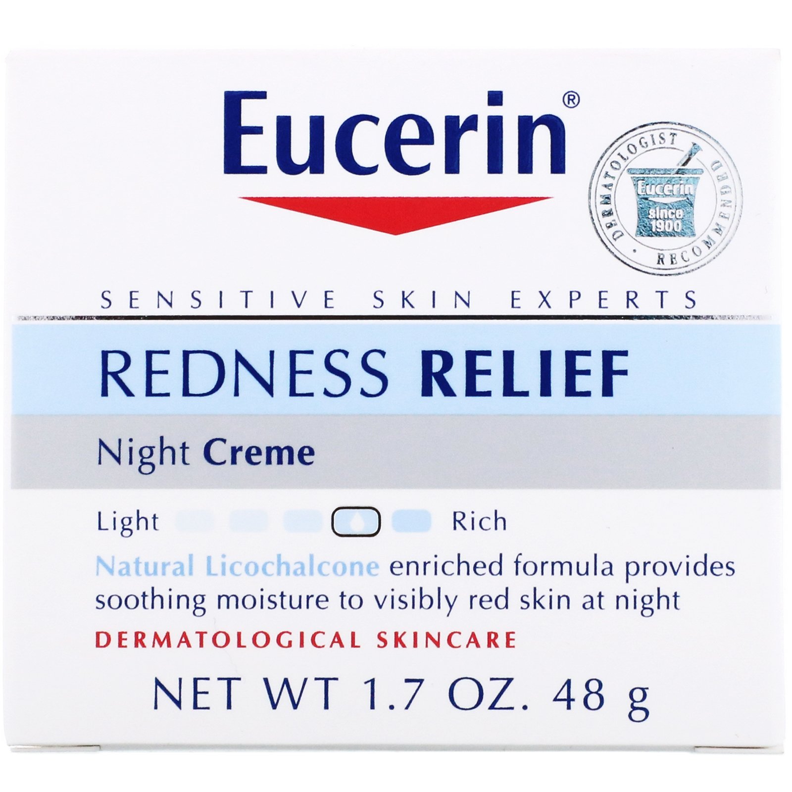 Eucerin, Alívio da vermelhidão, cuidado diário com a pele, creme noturno, 1,7 oz. (48 g) - Imagem 2