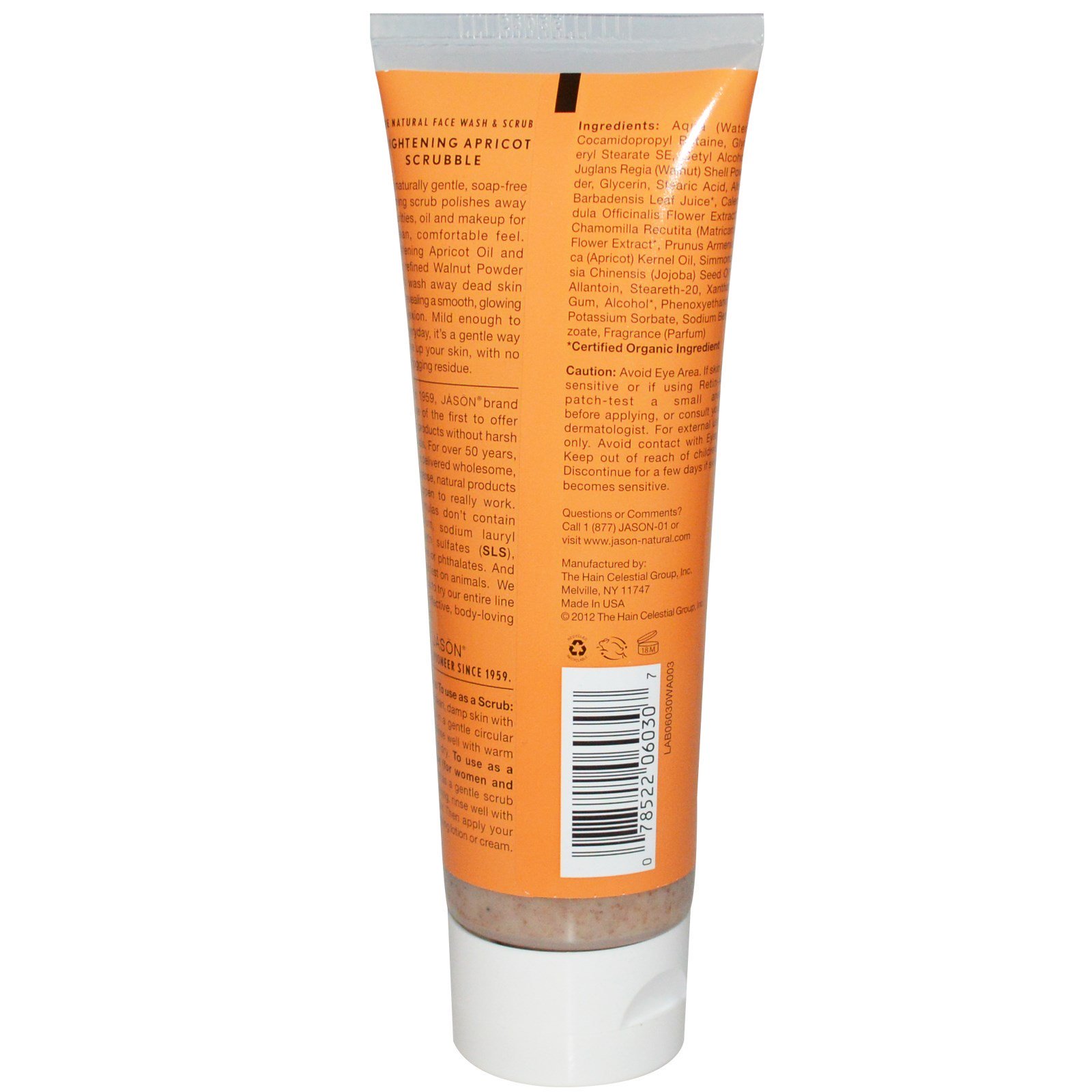 Jason Natural, Damasco Clareador Scrubble, Limpeza & Esfoliação Facial, 4 oz (113 g) - Imagem 2