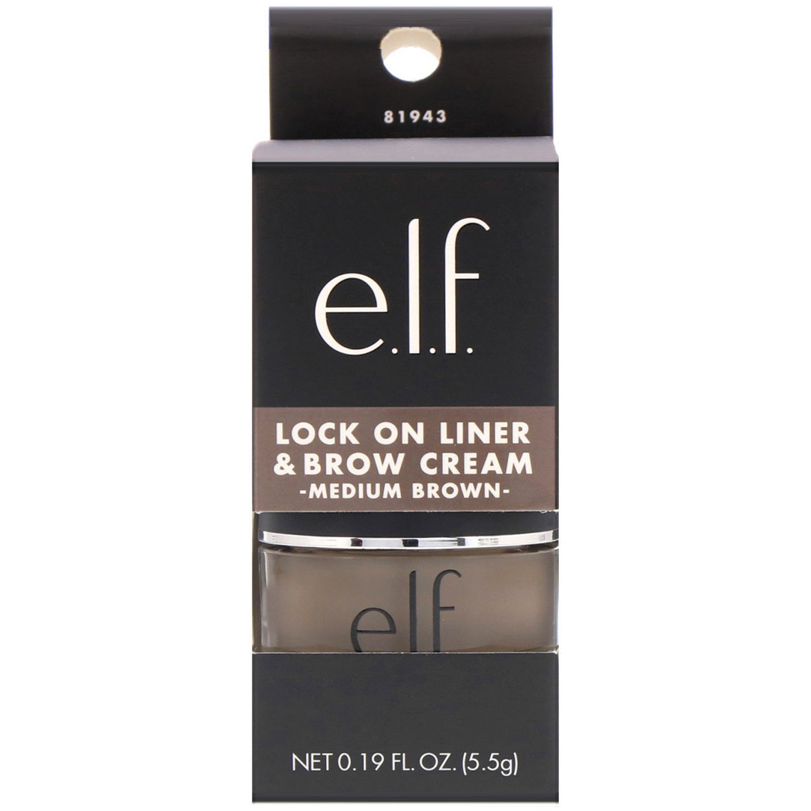 E.L.F., Creme para as Sobrancelhas e Delineador de Longa Duração, Marrom Médio, 5,5 g (0,19 oz) - Imagem 2