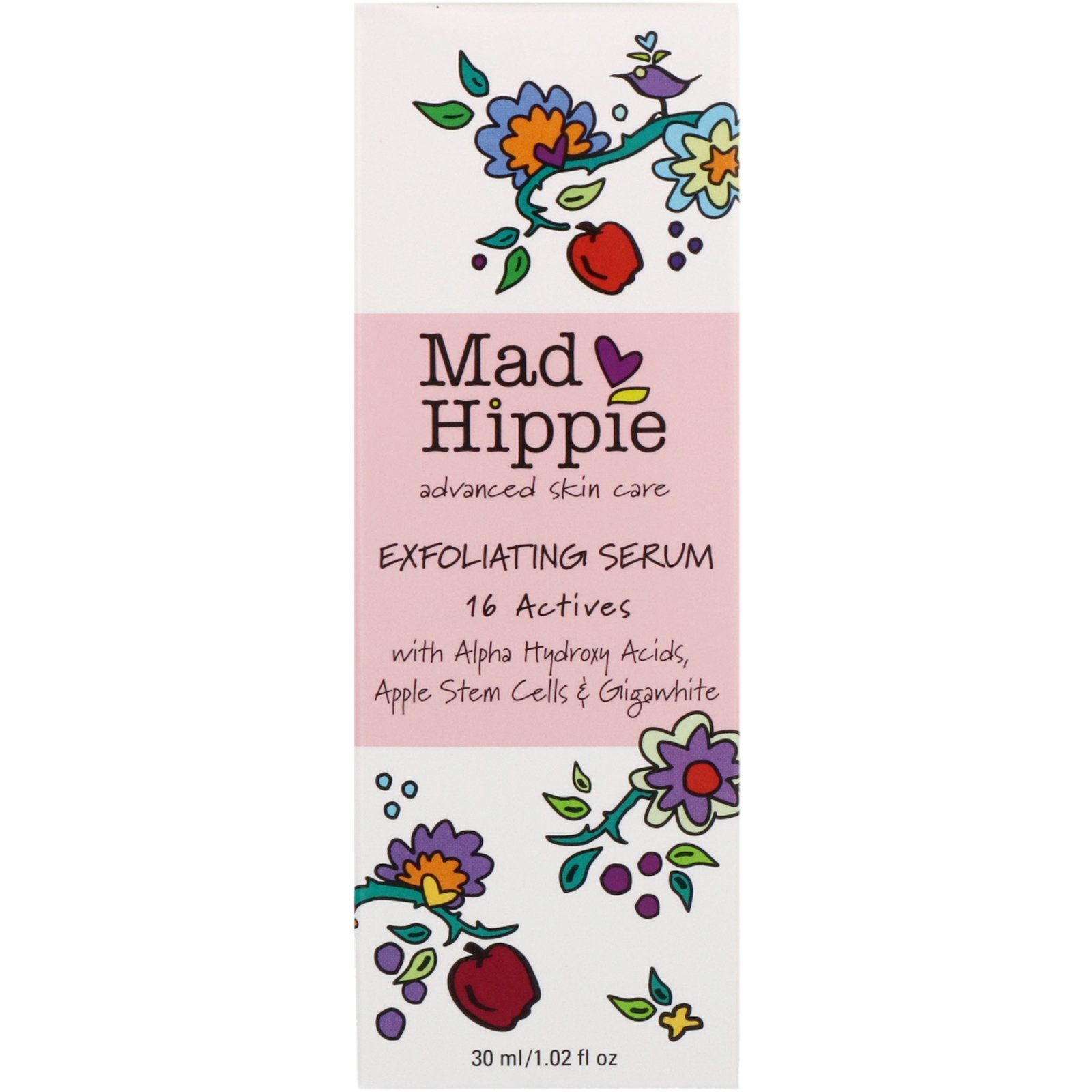 Mad Hippie Skin Care Products, Sérum Esfoliante, 16 ativos, 30 ml (1,02 fl oz)